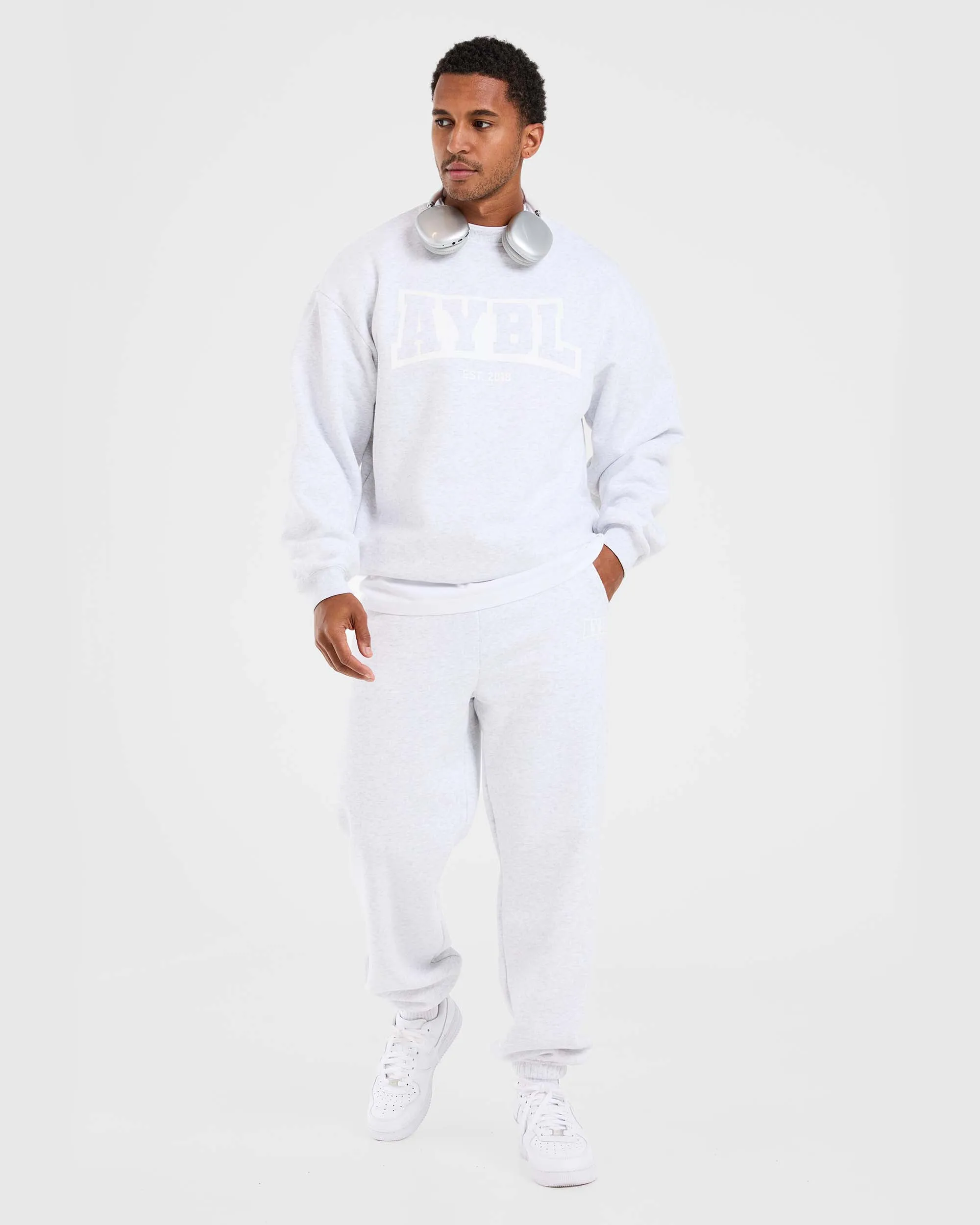 Academy Oversized Sweater - Grey Marl