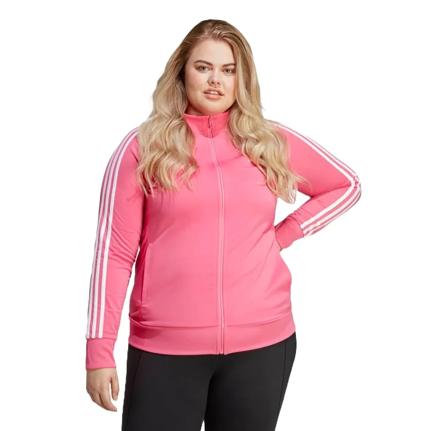 adidas Women's Tricot Slim 3-Stripes Track Jacket (Plus Size)