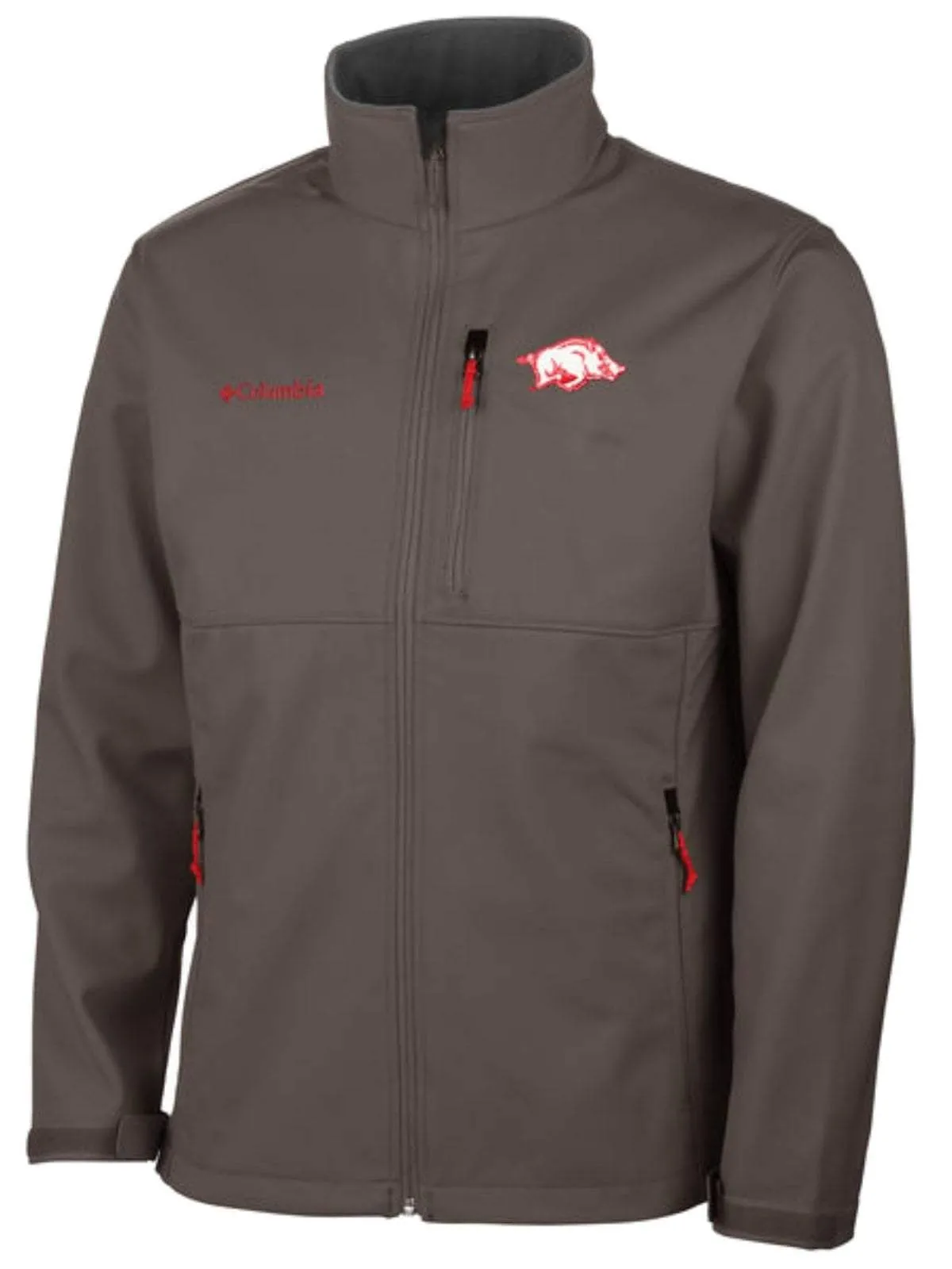 Arkansas Razorbacks Columbia Charcoal Ascender Softshell Full Zip Up Jacket (L)