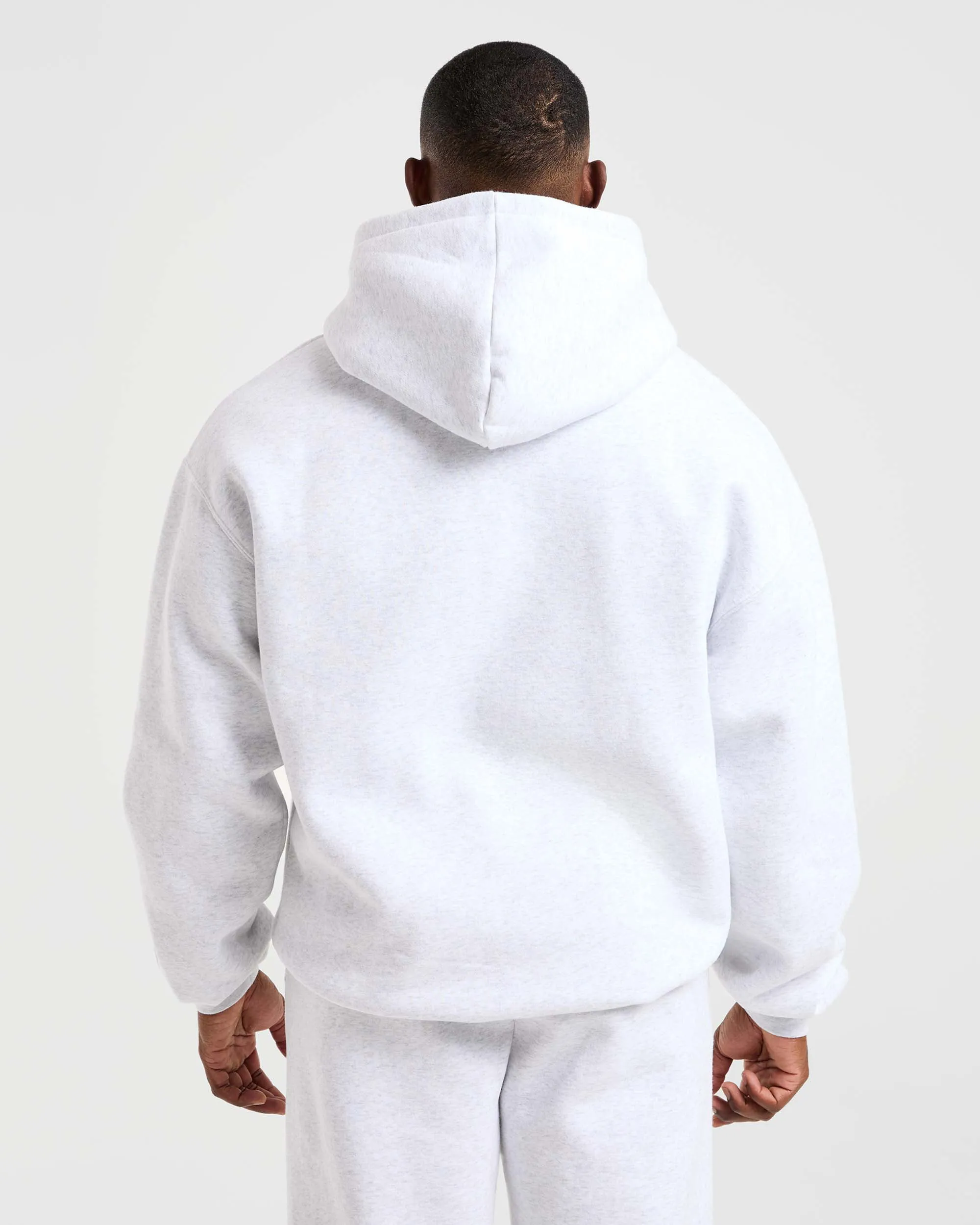 Athletics Oversized Hoodie - Grey Marl