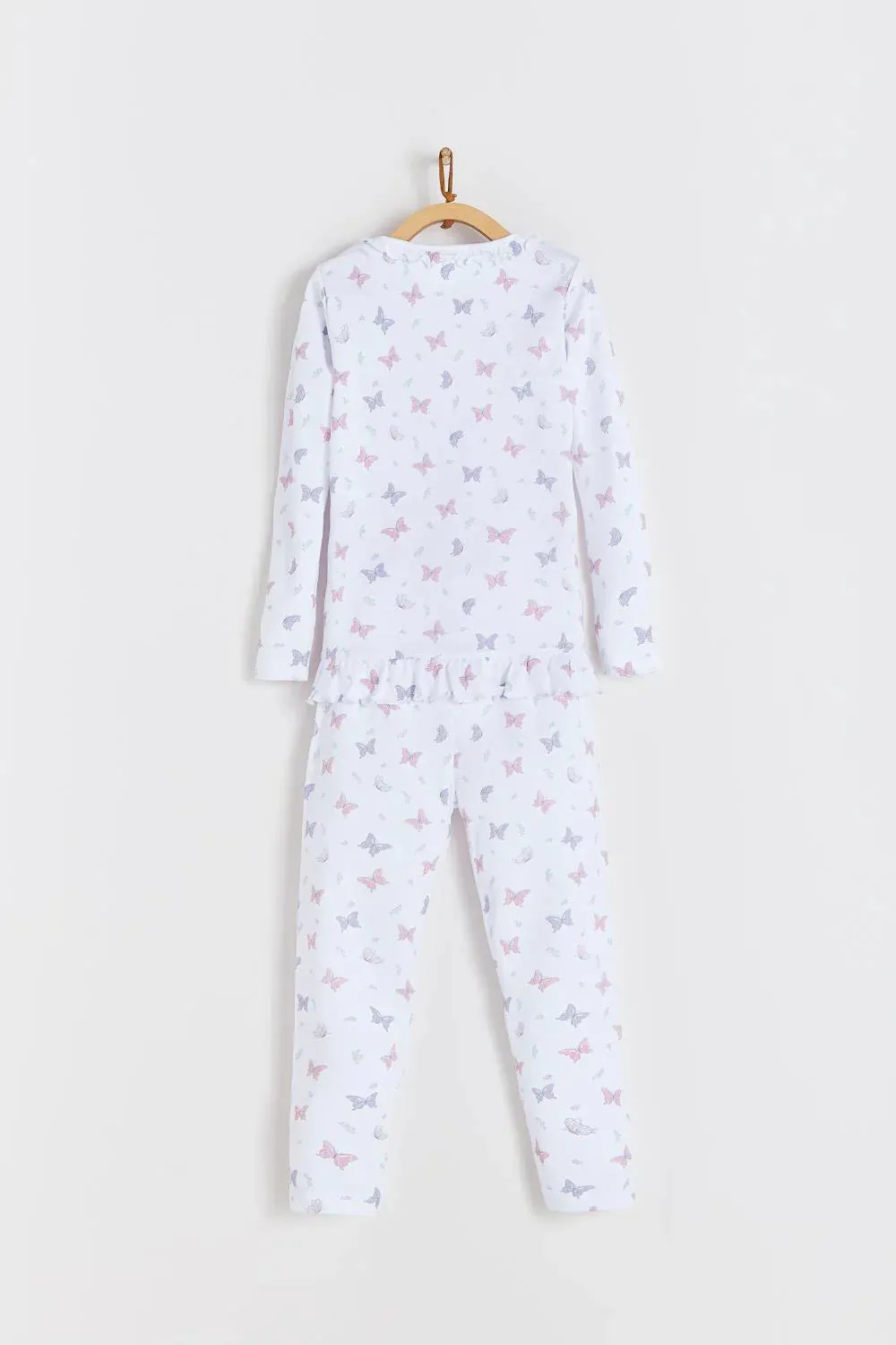 Babycottons Butterfly Pima Cotton Snug Fit Long Pajama Set