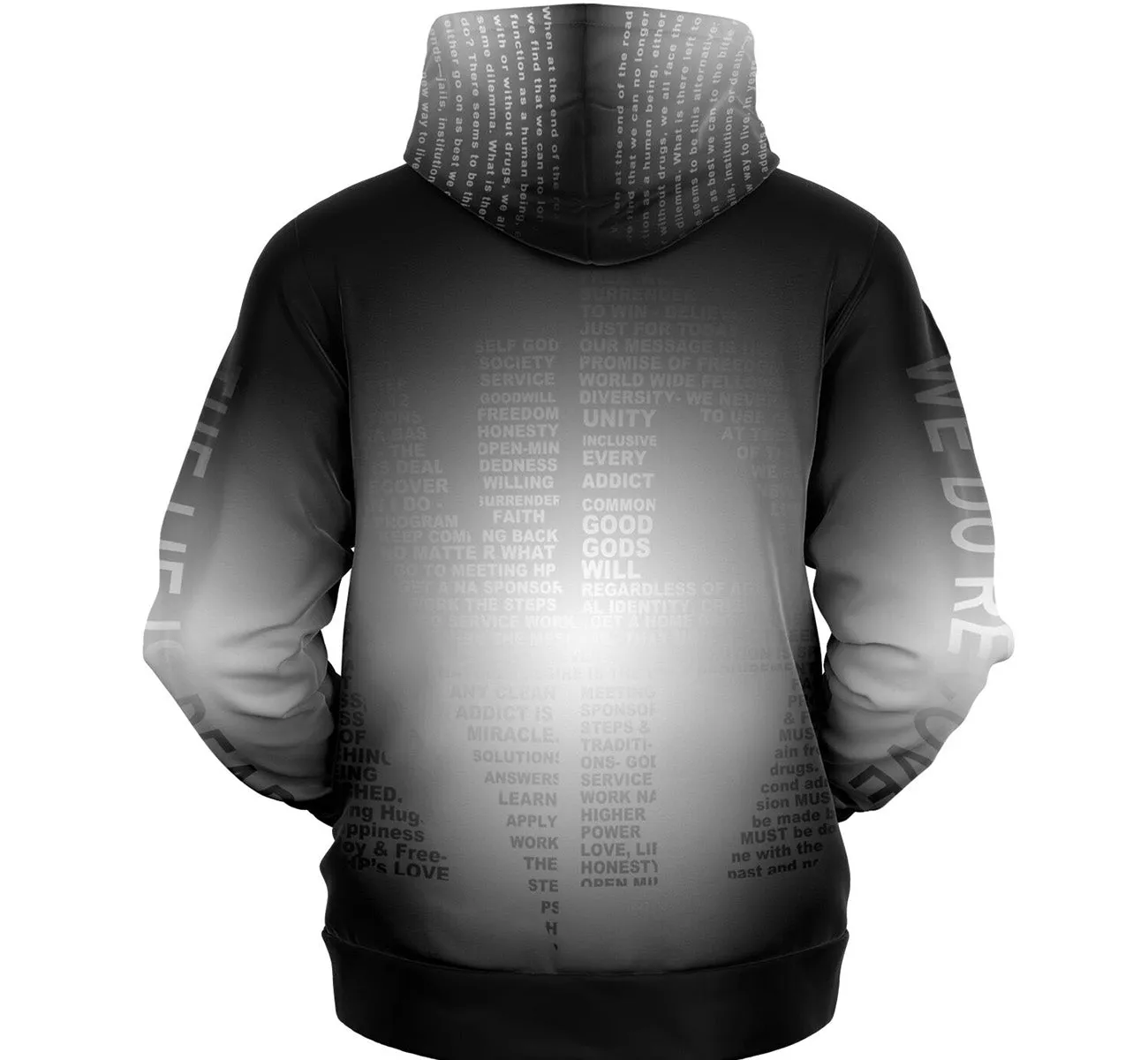 Black & White Message AOP Hoodie