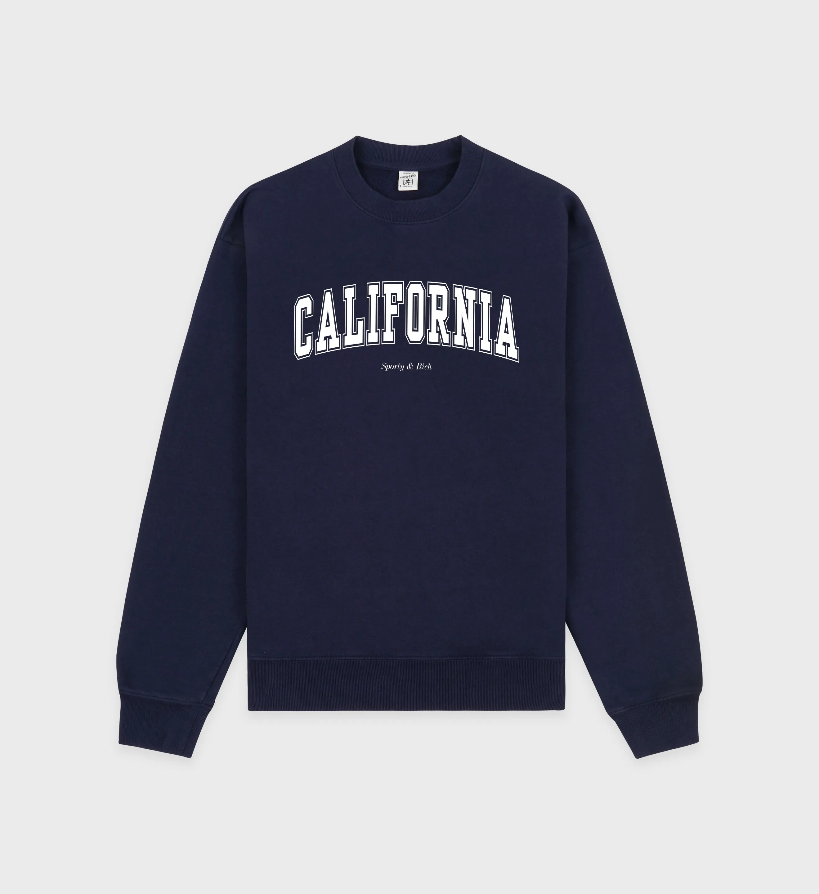 California Crewneck - Navy/White