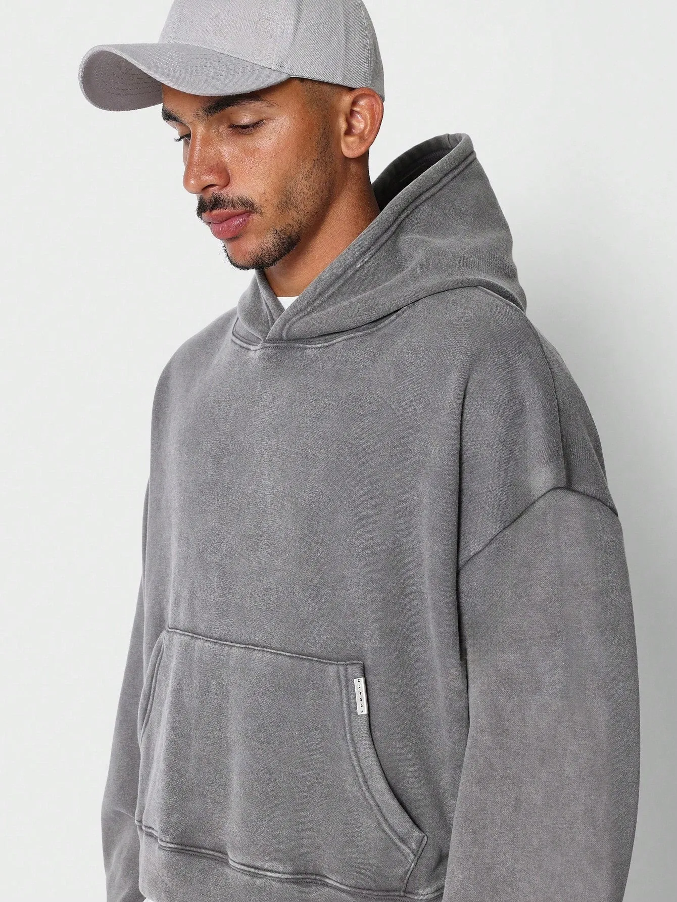 Crop Fit Overhead Washed Hoodie