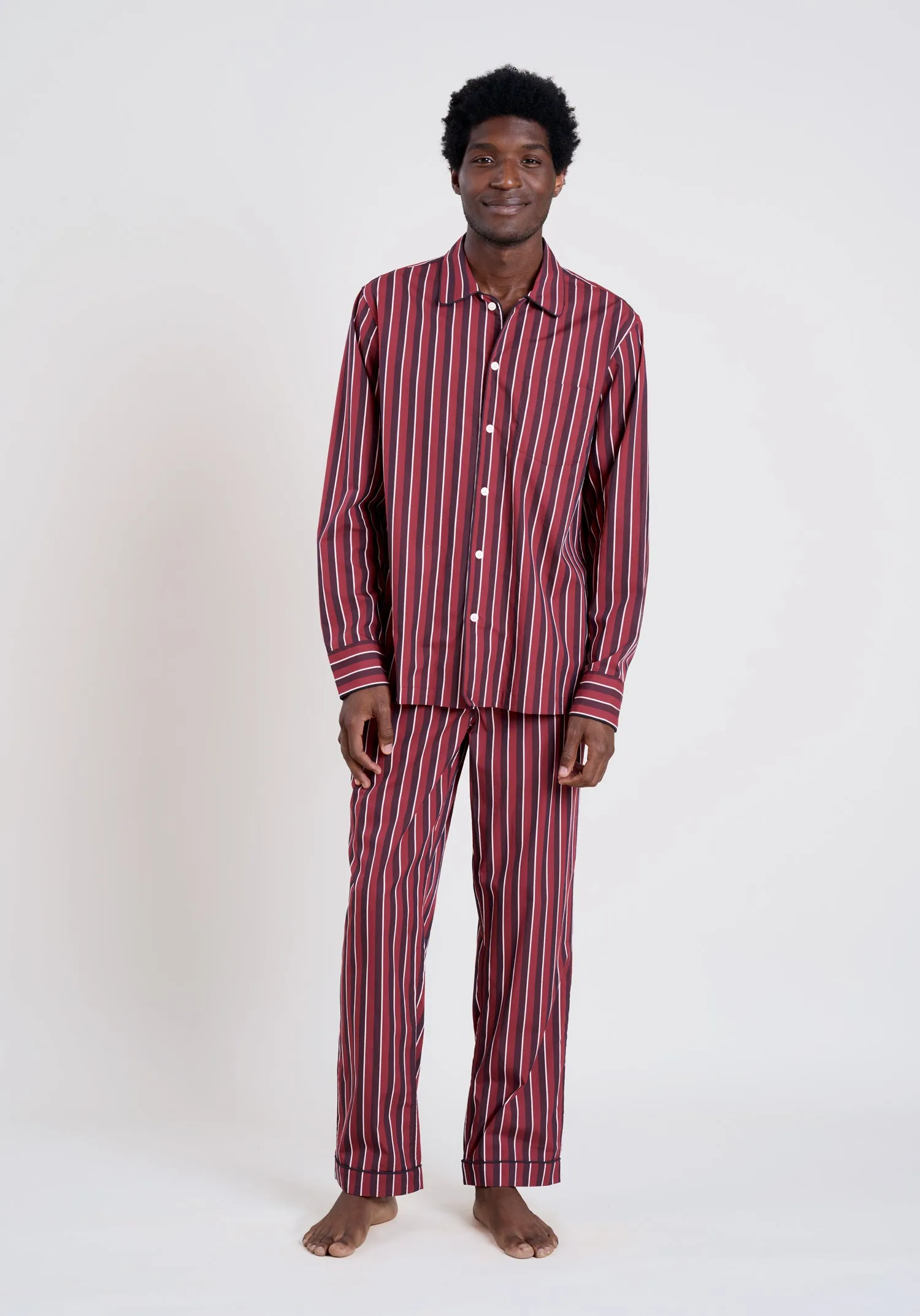 Henry Pajama Set in Bar Stripe