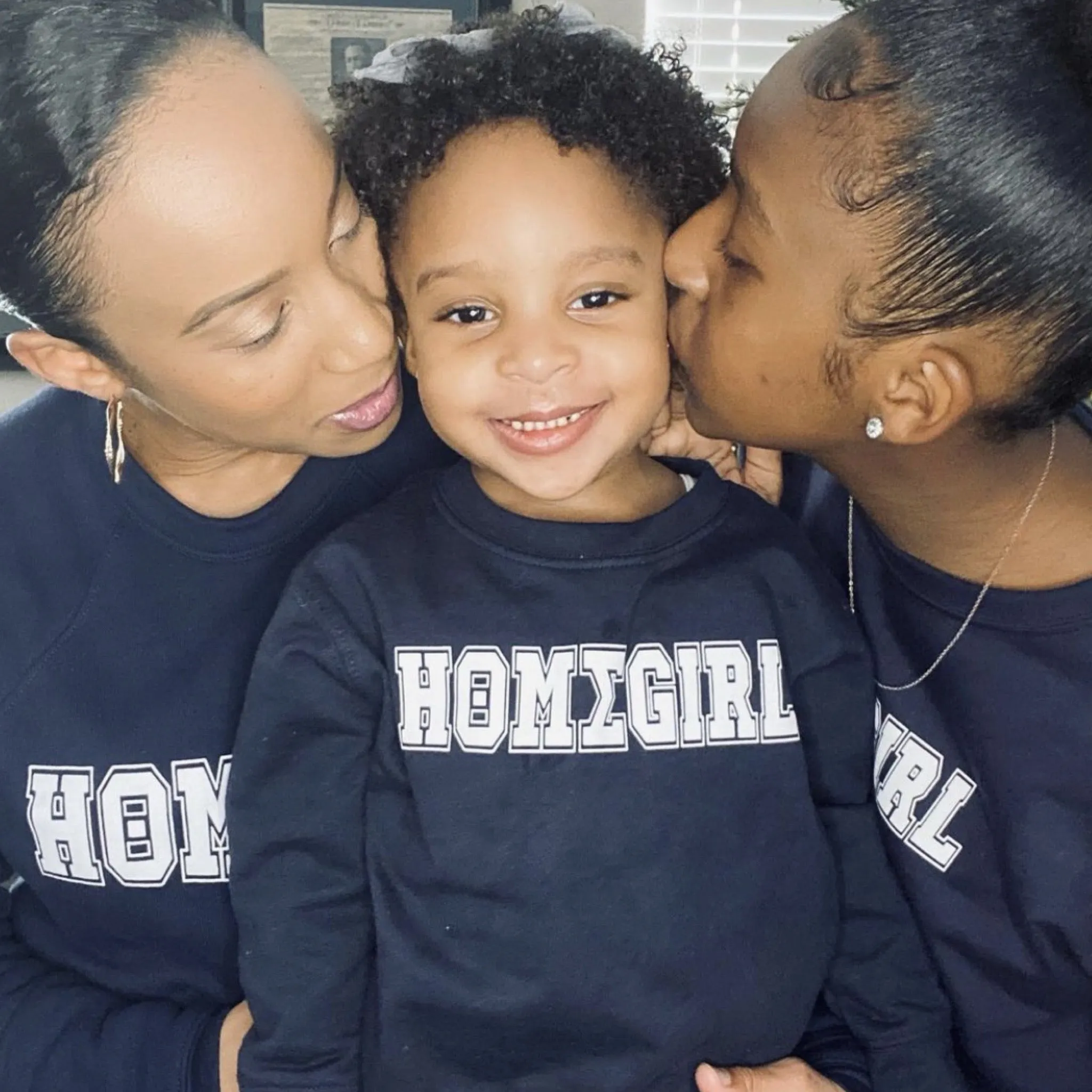 Homegirl and Girlfriend Matching Navy Sweatshirt Set - Greek