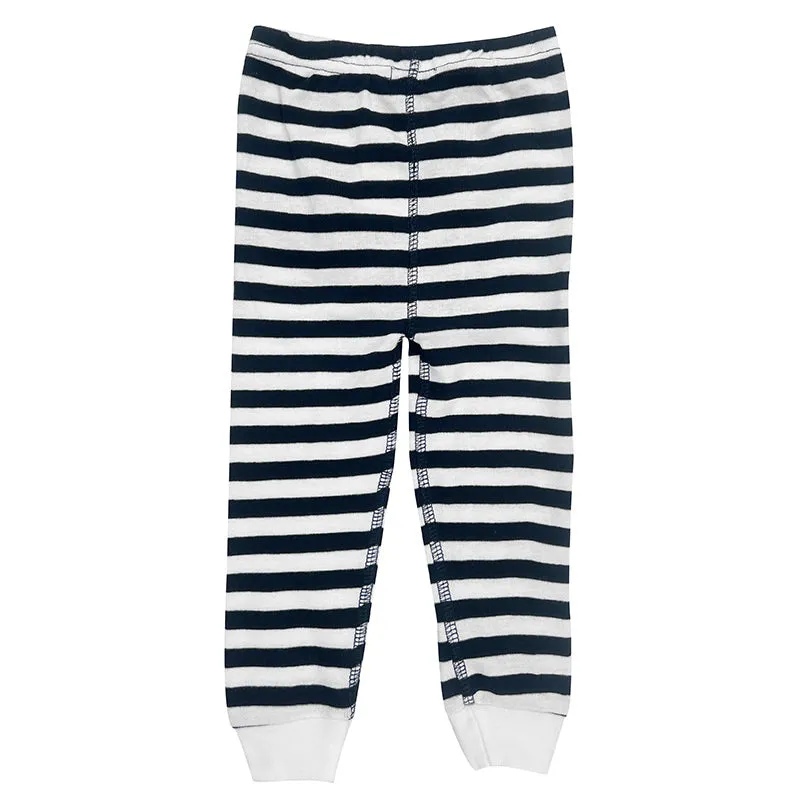 Infant Navy/White Stripe Cotton Pant