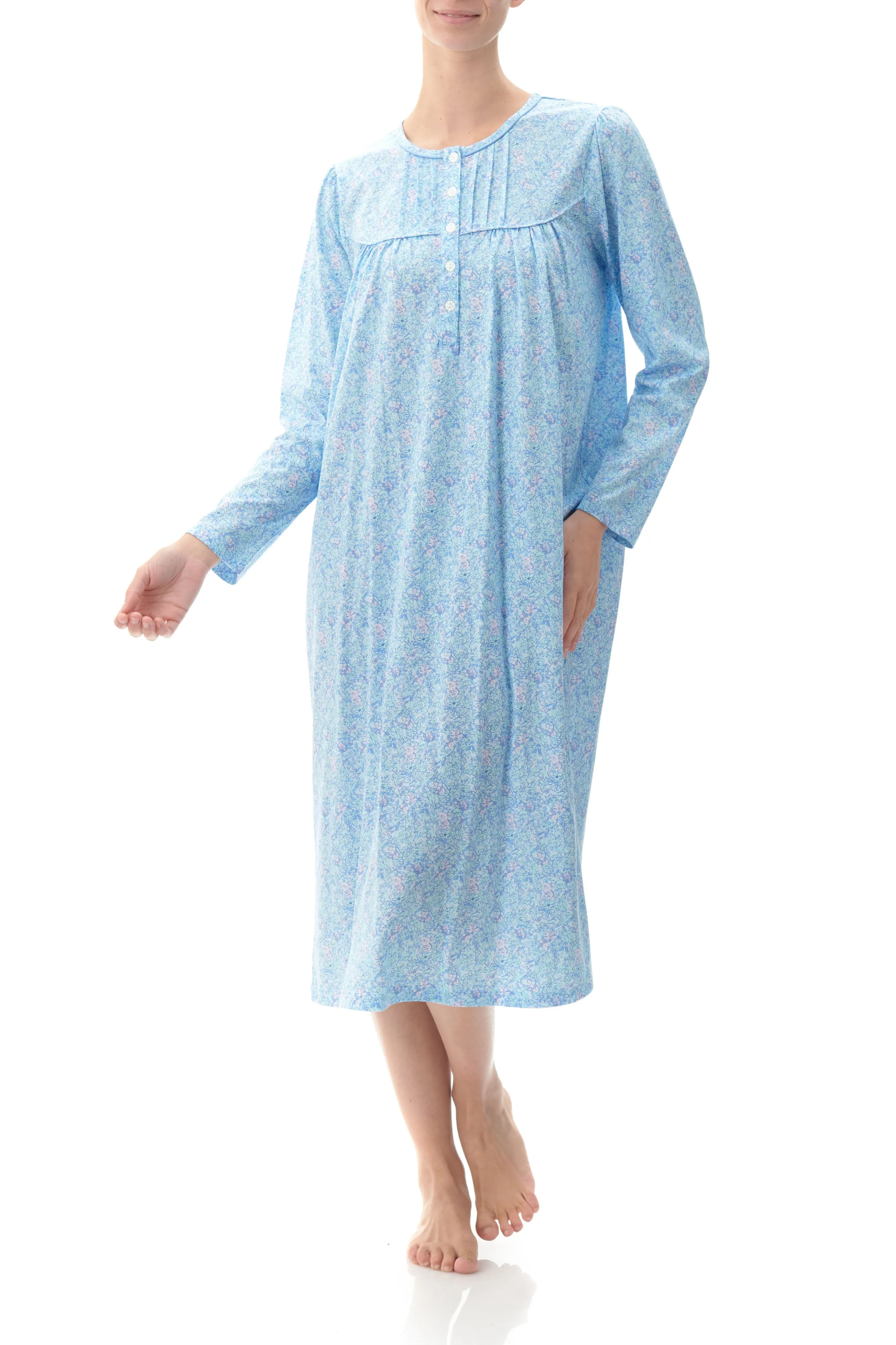 Jean Mid Knit Nightie With Yoke