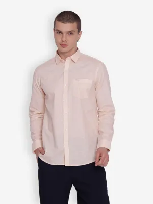 JUMP USA Men Fawn Solid Cotton Formal Shirts