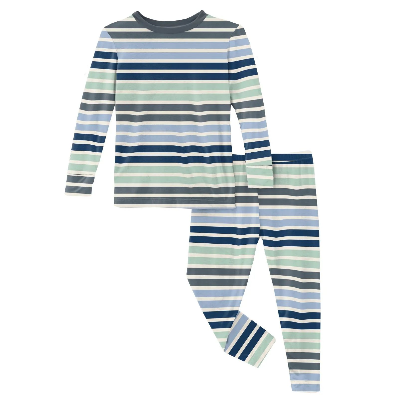 KicKee Pants Fairground Stripe L/S Pajama Set