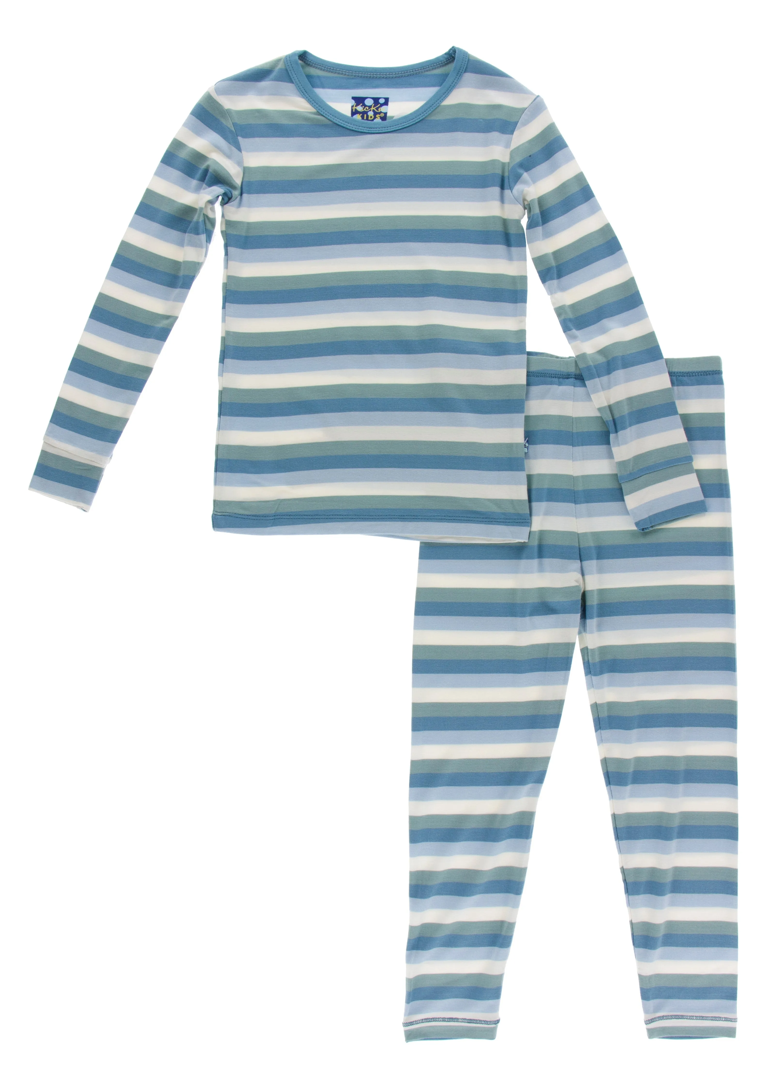 KicKee Pants Oceanography Stripe L/S Pajama Set