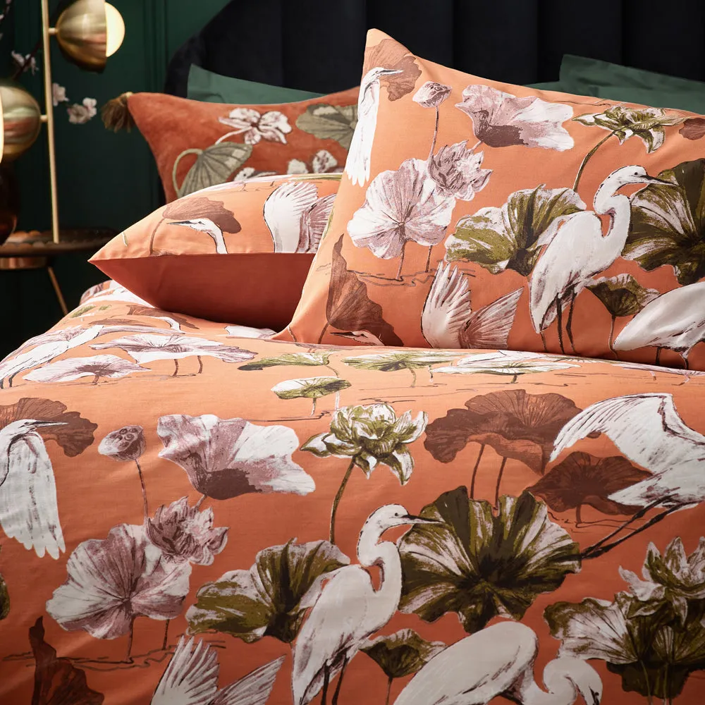 Kushiro Duvet Cover Set Coral