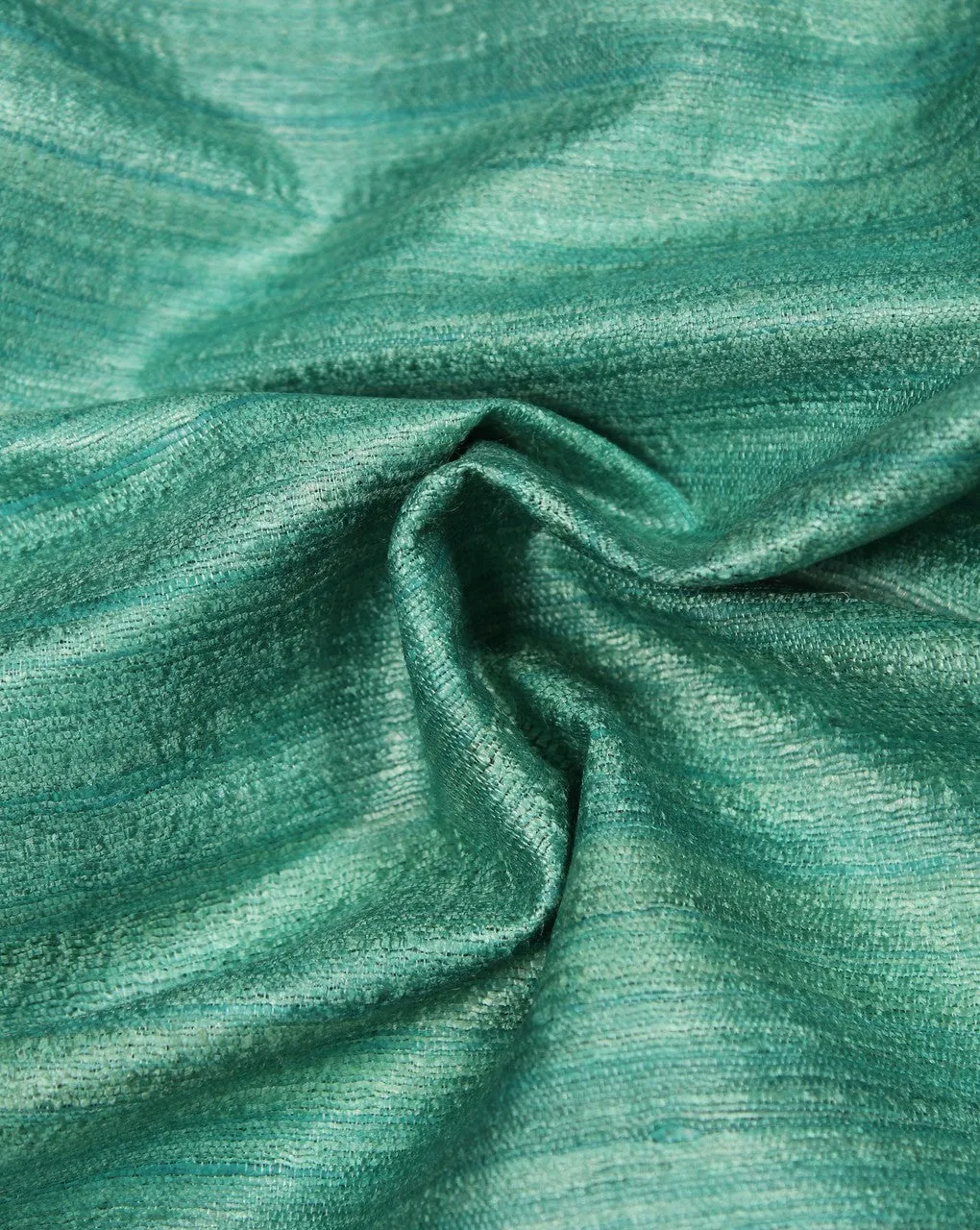 Light Green Plain Raw Silk Fabric