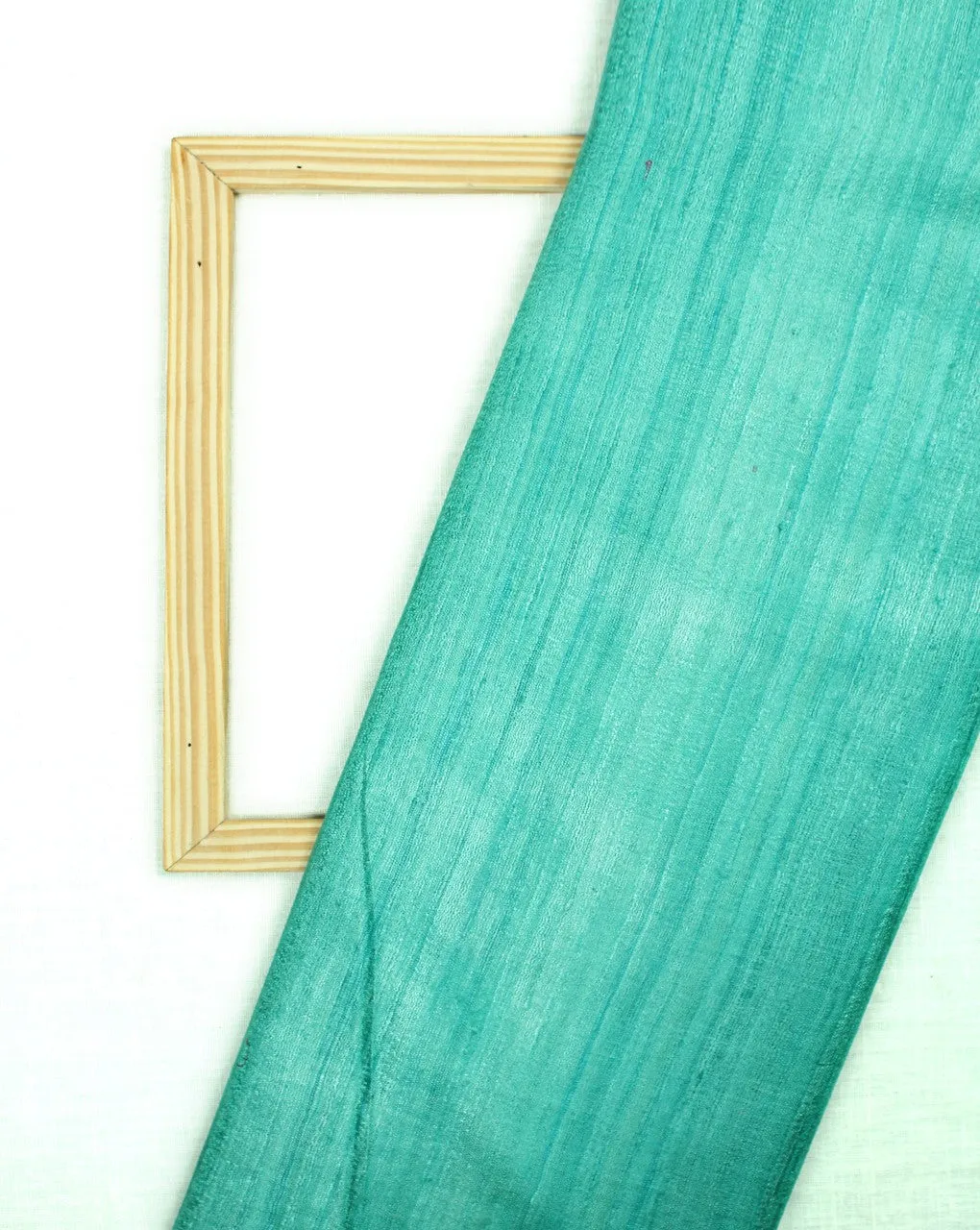 Light Green Plain Raw Silk Fabric