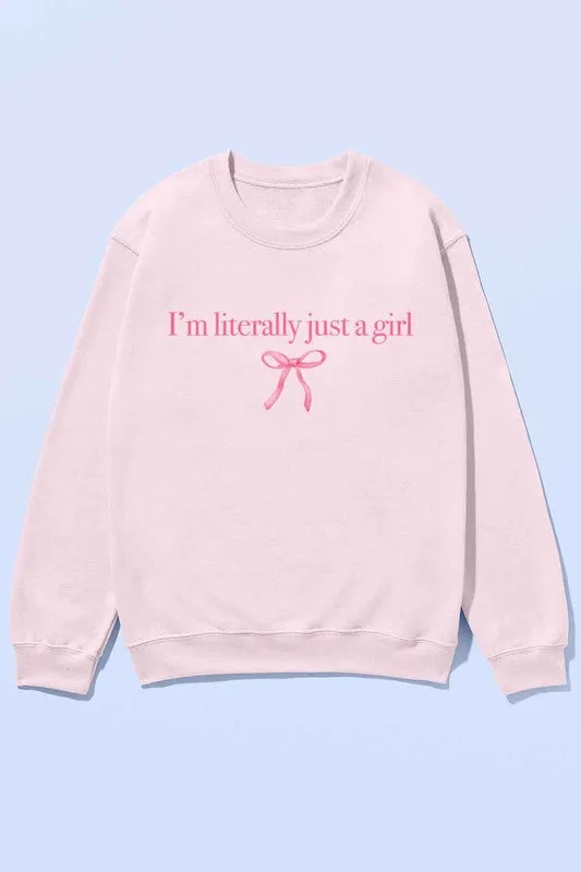 LITERALLY JUST A GIRL OVERSIZED SWEATSHIRT