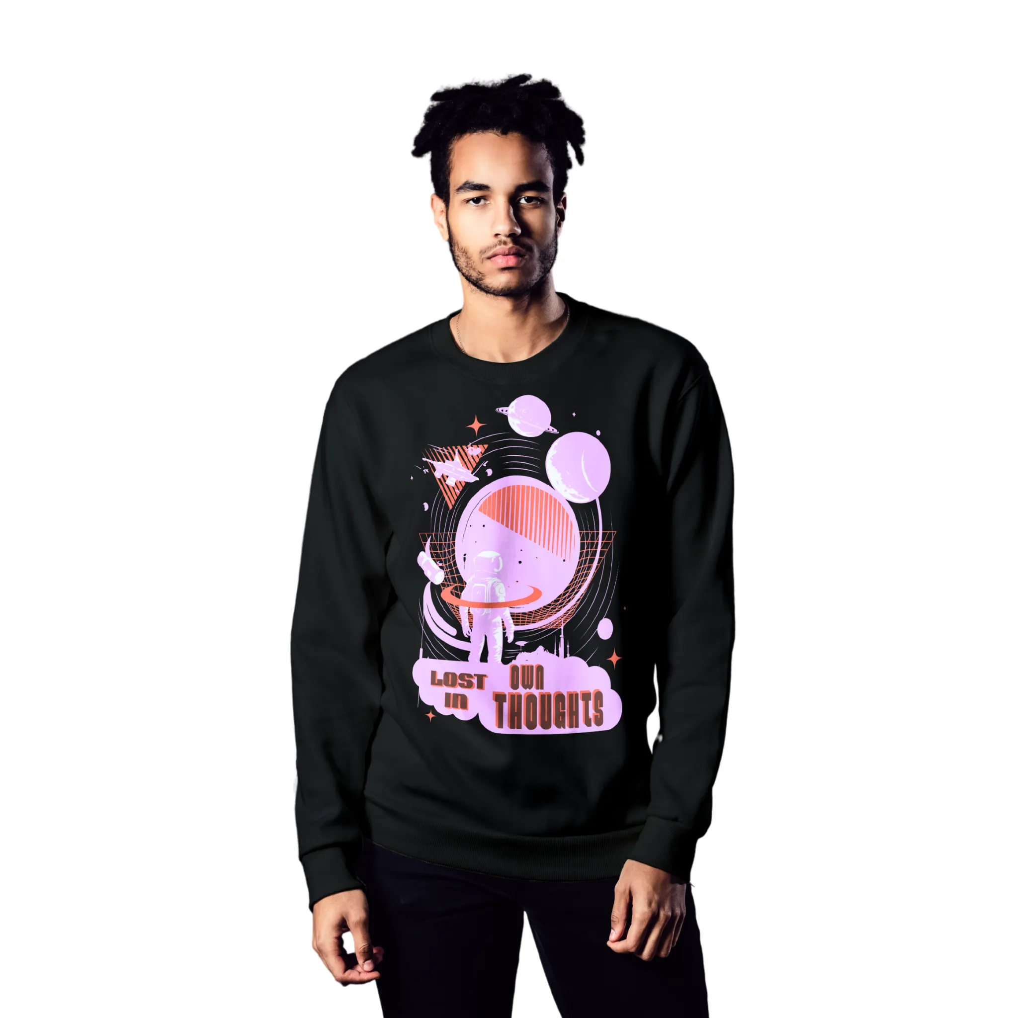 Lost in own Thoughts Graphic Crewneck