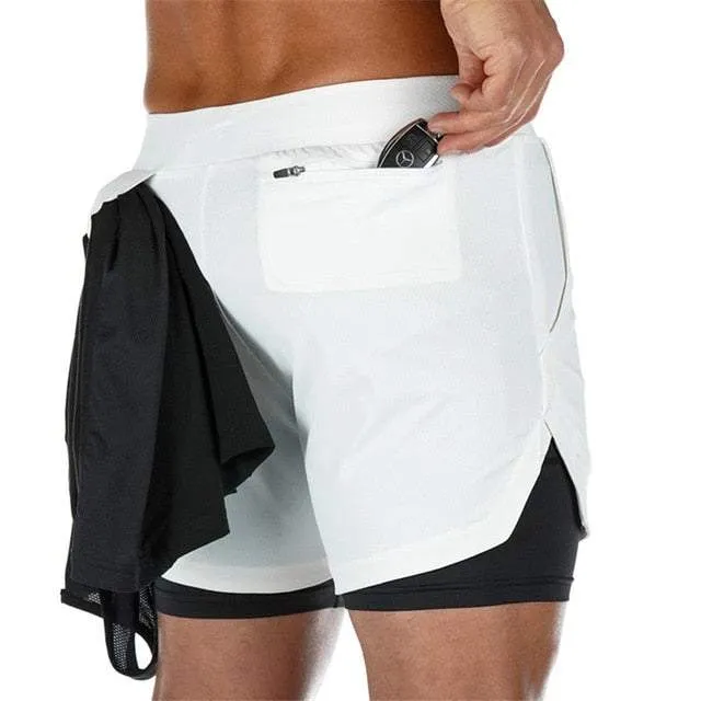 Men's Athletic 2-in-1 Shorts with Pockets