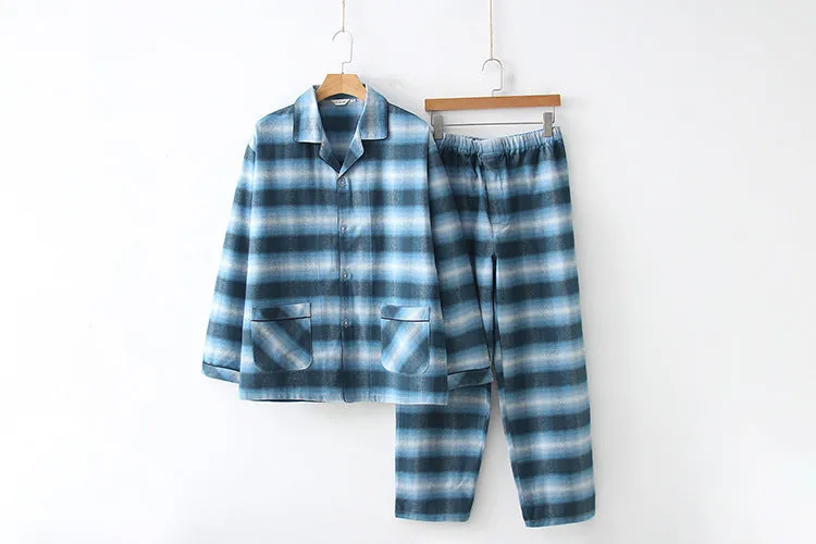 Men's Pajama Set Heavy Brushed Loose Size