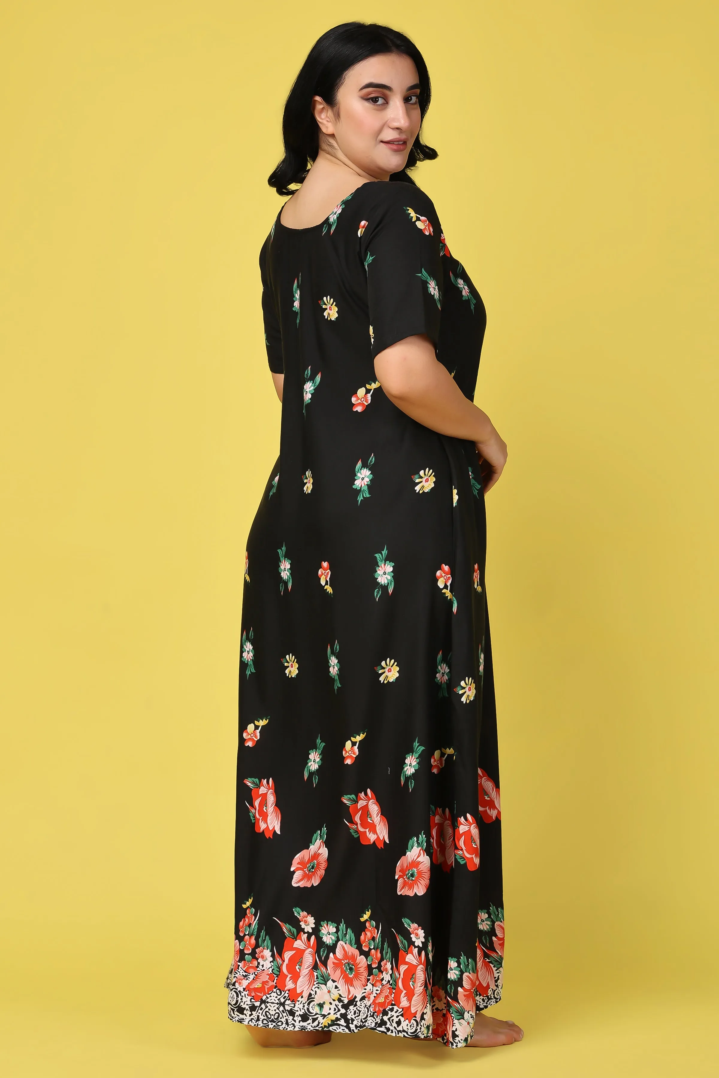 Midnight Garden Rayon Night Gown