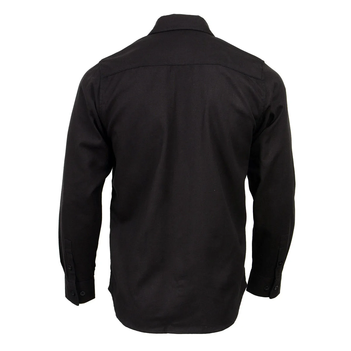 Milwaukee Leather MNG11655 Men's Solid Black Long Sleeve Cotton