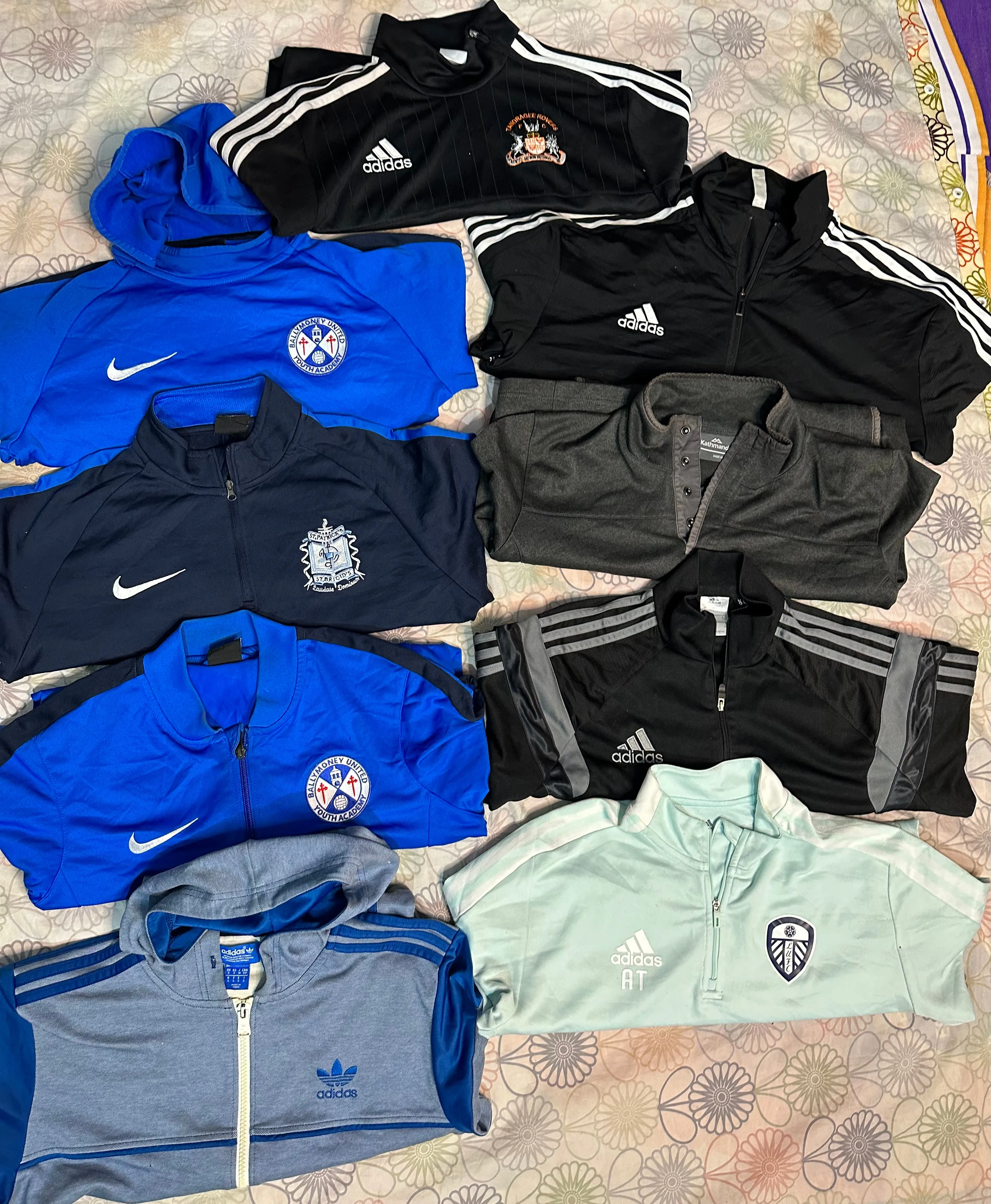 Nike/Adidas track jackets 9 piece