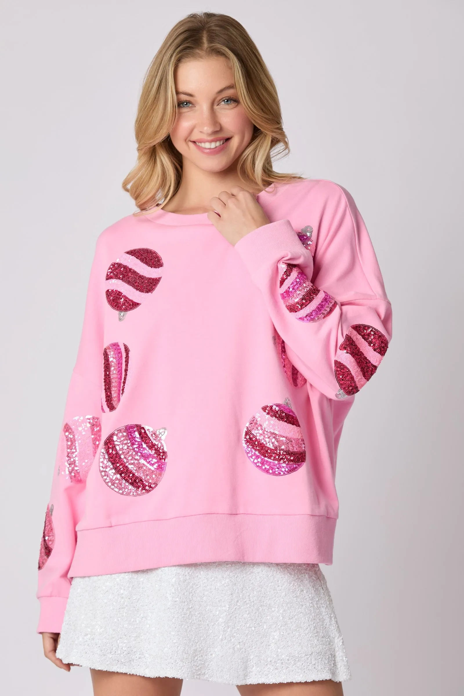 Ornaments Sequin Sweatshirts