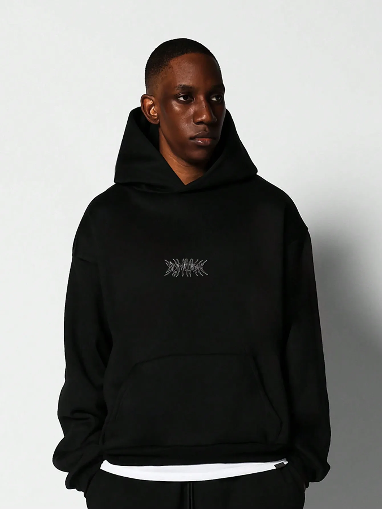 Overhead Hoodie With I Ghost People Graphic Print