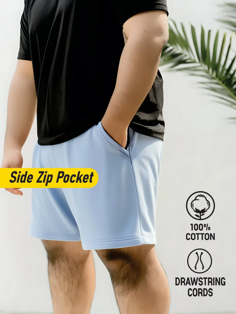 Pack of 3 cotton plus size shorts