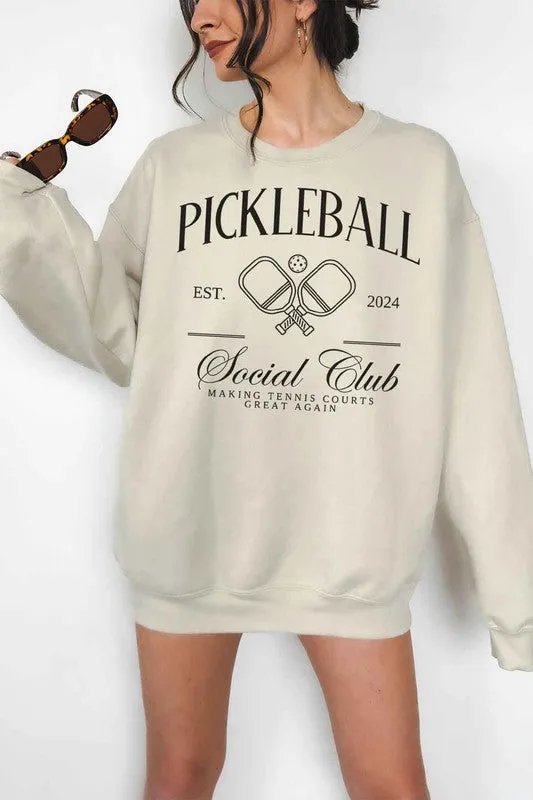 PICKLEBALL SOCIAL CLUB OVERSIZED SWEATSHIRT