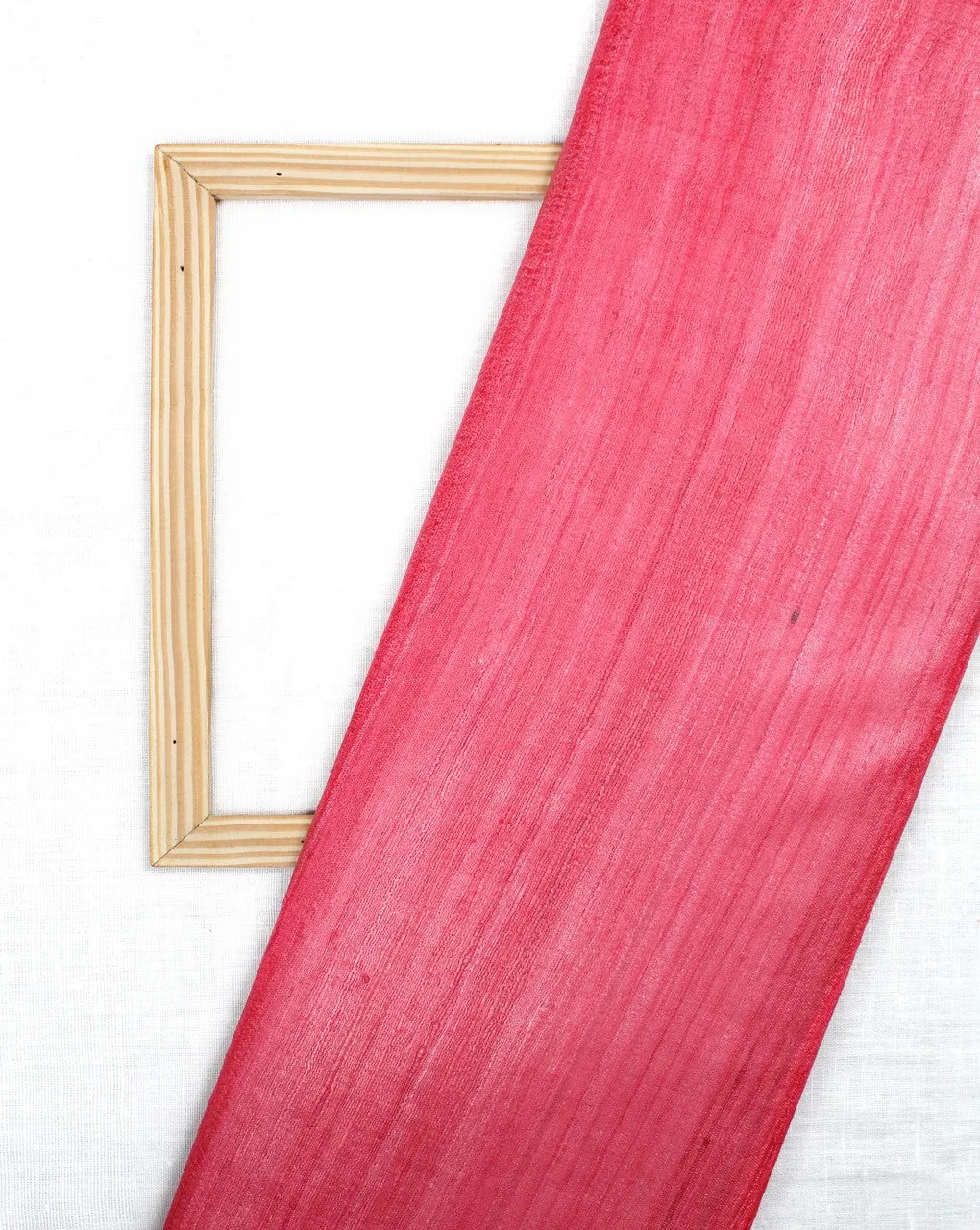 Pink Plain Raw Silk Fabric