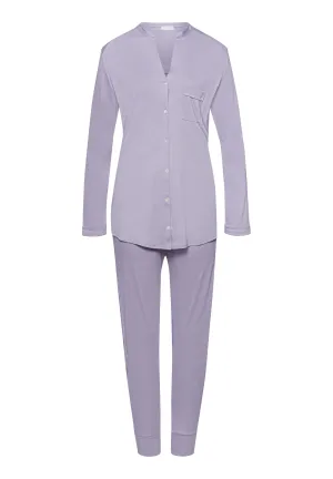 Pure Essence Button Front Soft Cotton Pajama Set | Lavender Aura 77949-2476