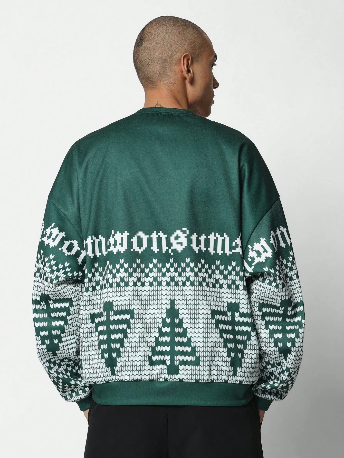 Regular Fit Crew Neck Christmas Sweatshirt