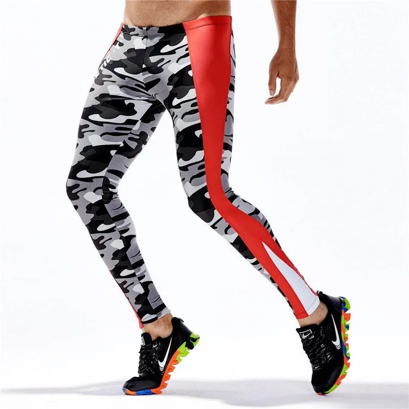 Running Tights for Men Sports Trousers Compression Camouflage Athletic Pants Workout Leggings