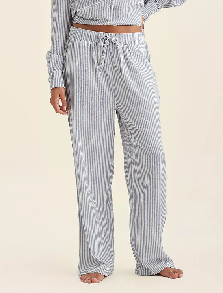 Sabine Seersucker Stripe Full Length Pant