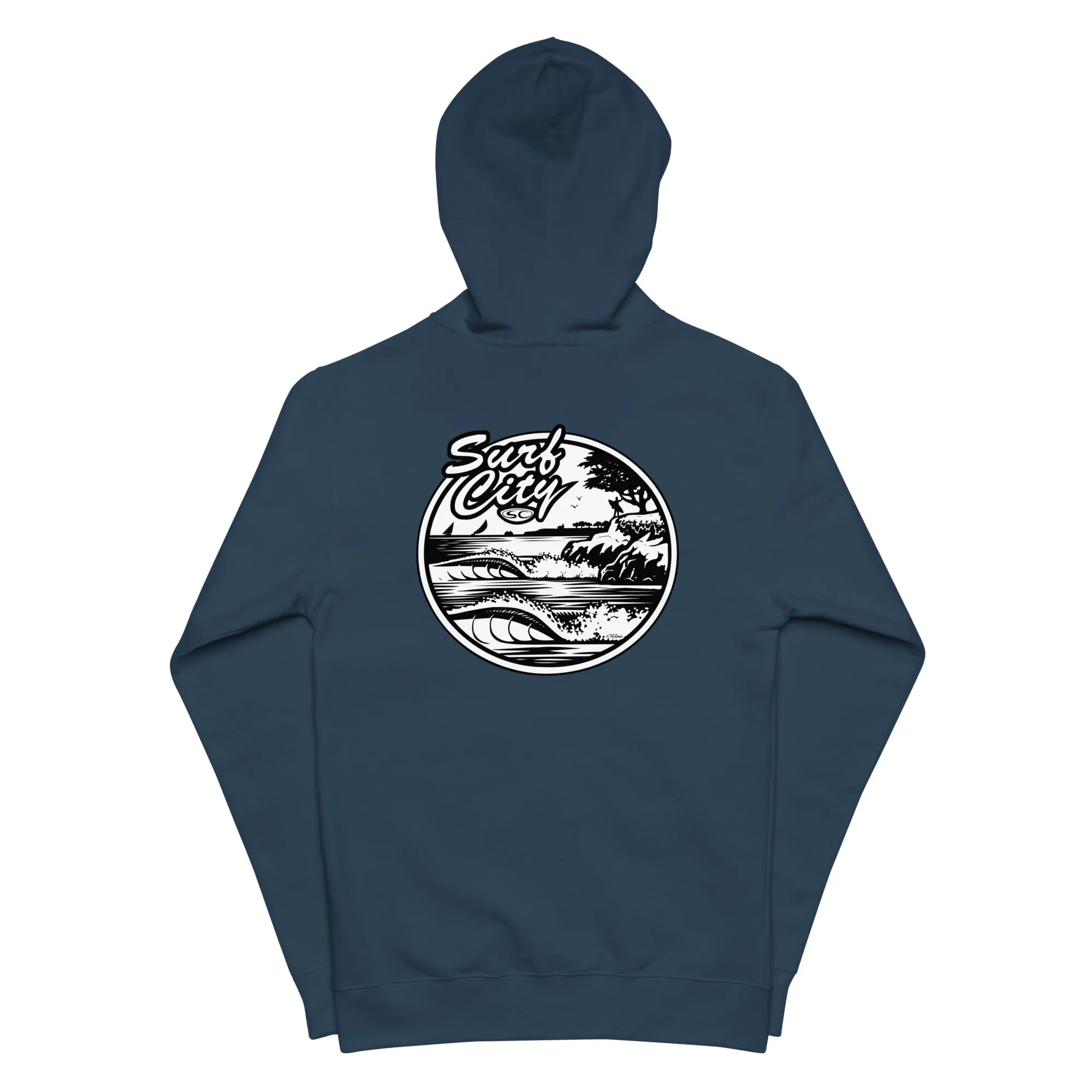 Santa Cruz Surf Shop " SURF CITY" Unisex fleece zip up hoodie