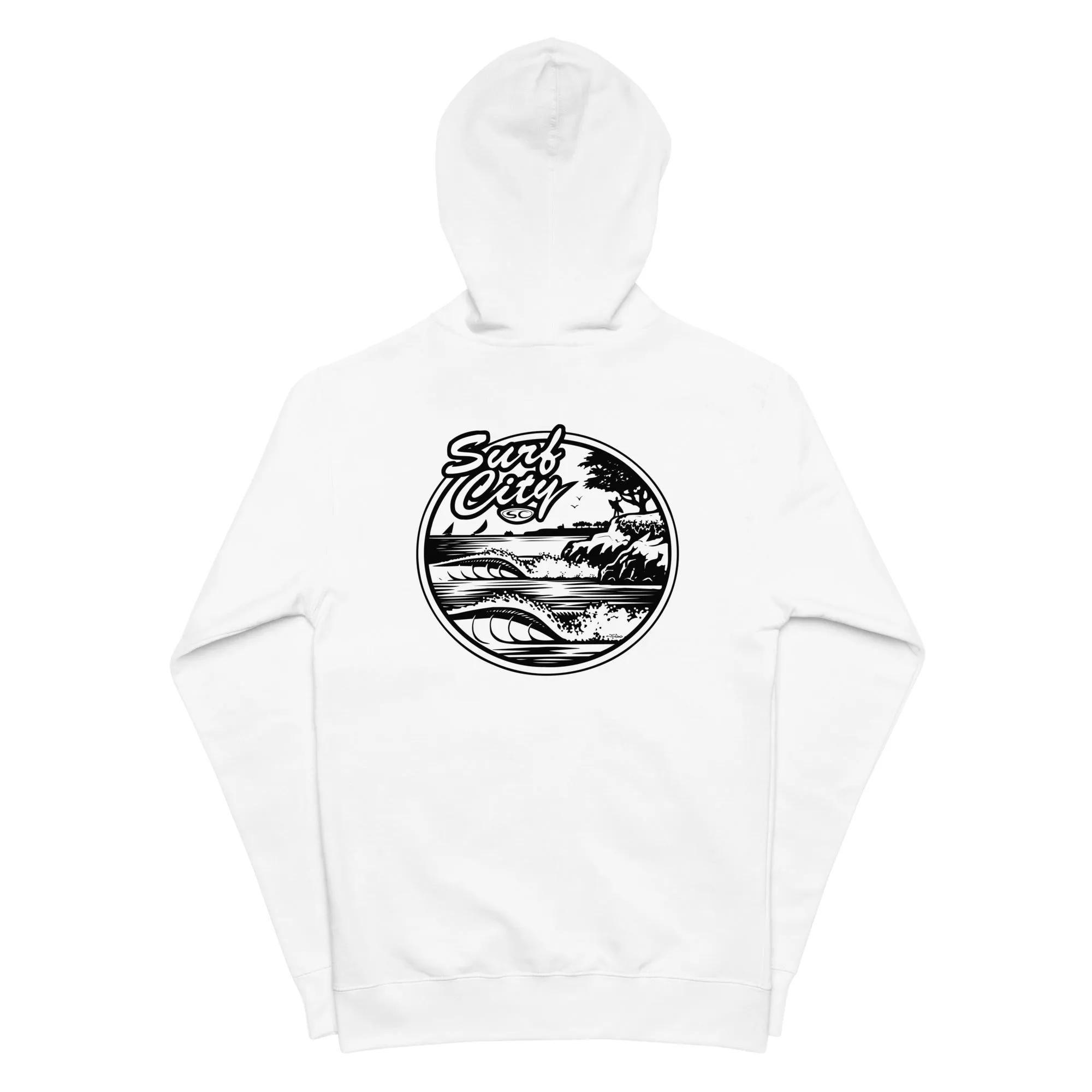 Santa Cruz Surf Shop " SURF CITY" Unisex fleece zip up hoodie