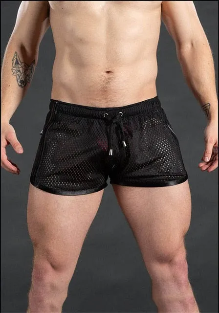 Solid Breathable Drawstring Style Running Shorts