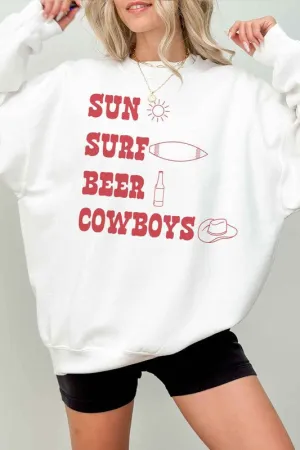 SUN SURF BEER COWBOYS OVERSIZED SWEATSHIRT