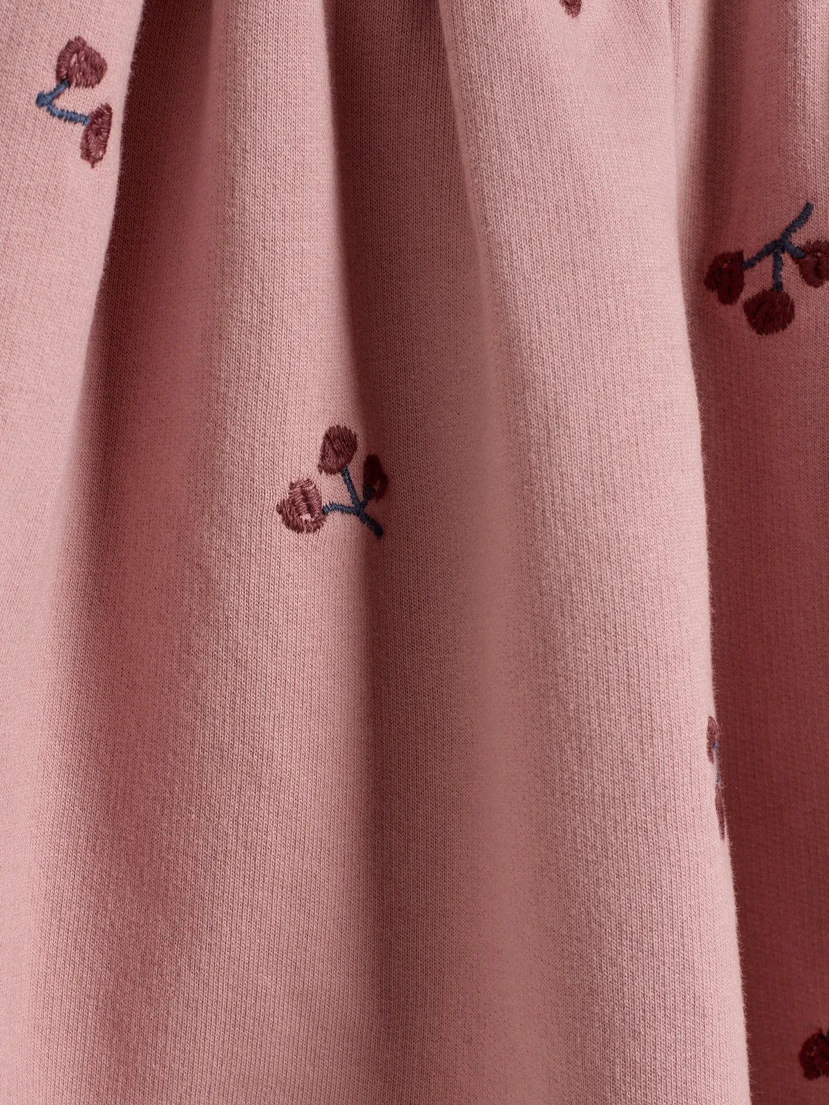 Sweat Skirt w. Embroidery - Kids - Dusty Rose