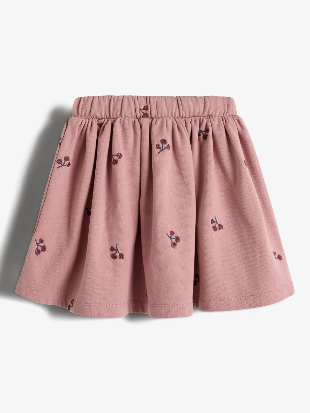 Sweat Skirt w. Embroidery - Kids - Dusty Rose