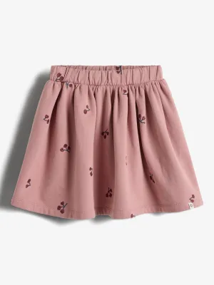 Sweat Skirt w. Embroidery - Kids - Dusty Rose