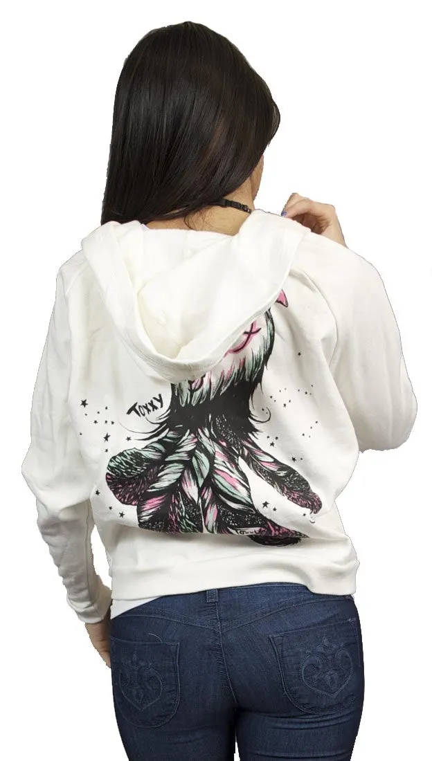 Toxxy Love Bird Hoodie in Ivory