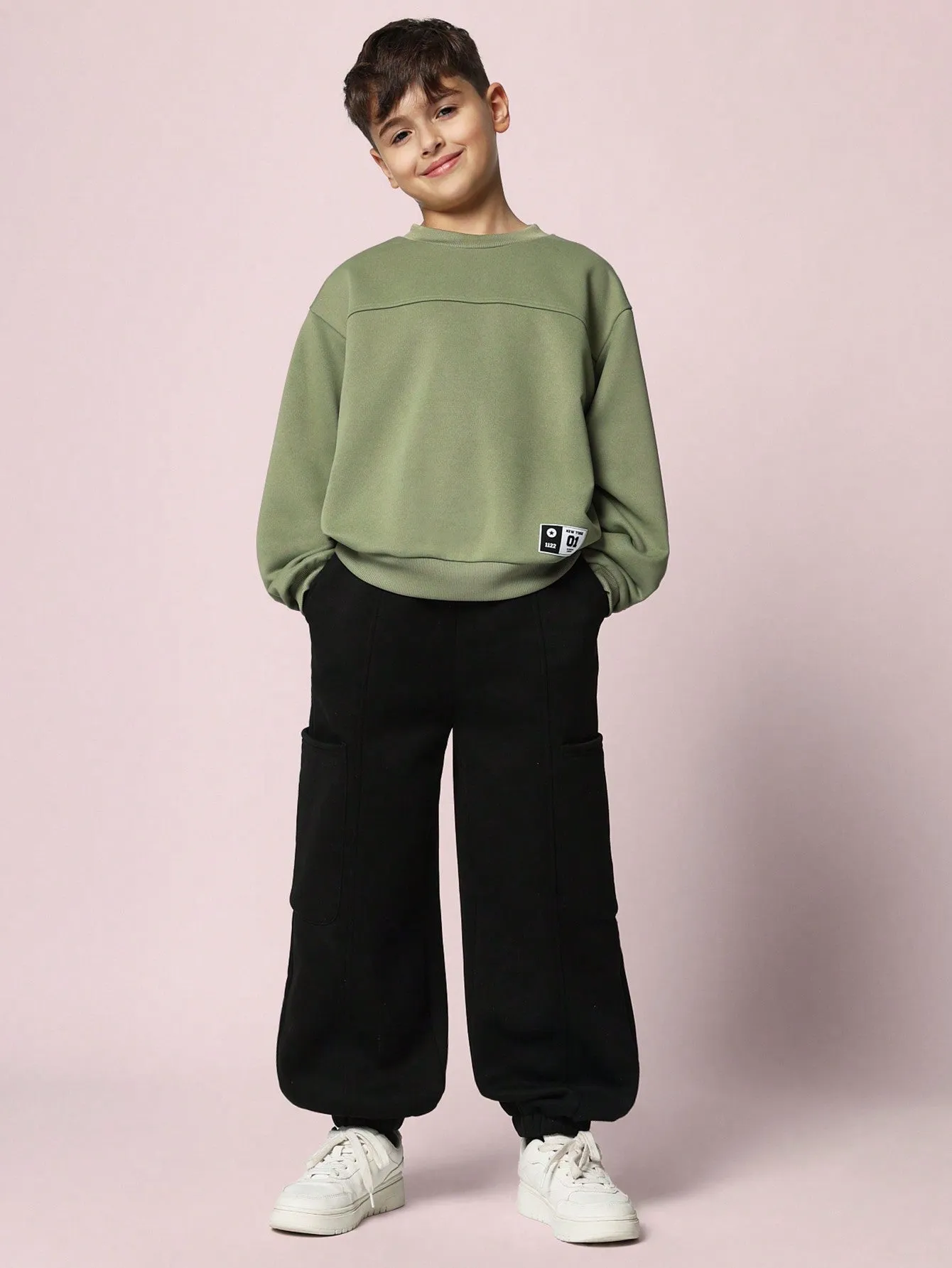 Tween Boys Comfy Regular Fit Sweatshirt With Seam