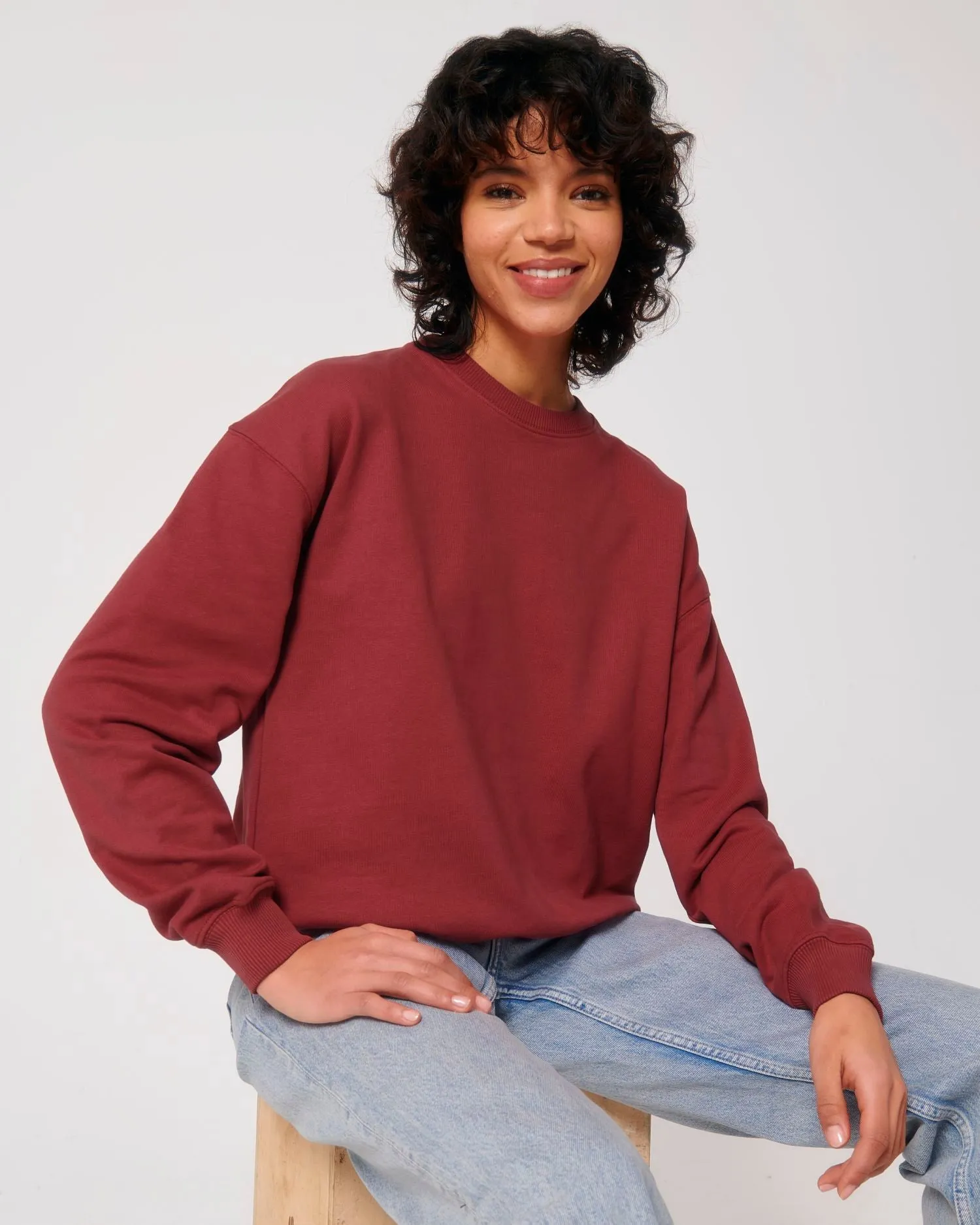 Unisex Organic Boxy Dry-Feel Sweatshirt - 400 g/m² | Ledger Dry Crewnecks STSU798