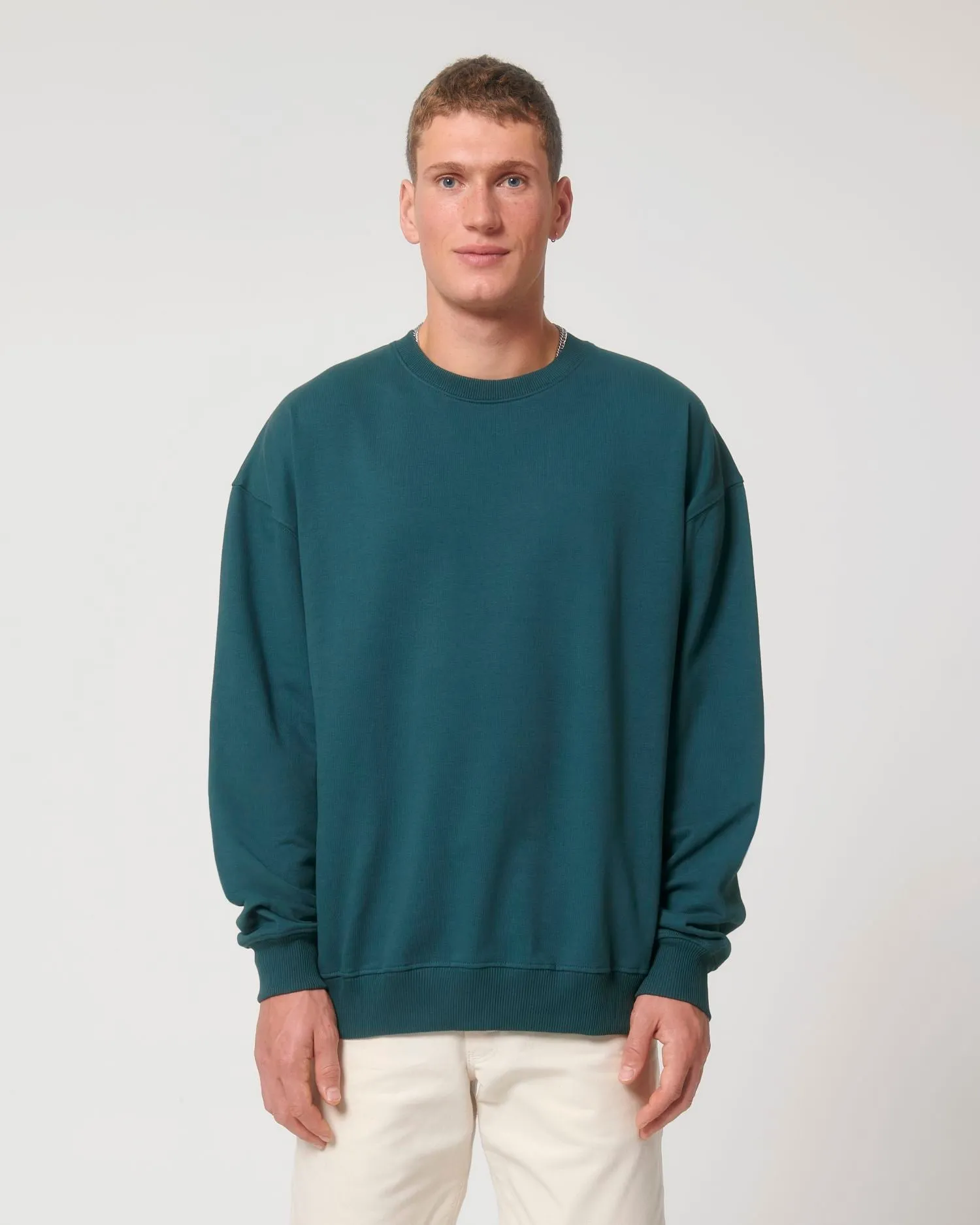 Unisex Organic Boxy Dry-Feel Sweatshirt - 400 g/m² | Ledger Dry Crewnecks STSU798