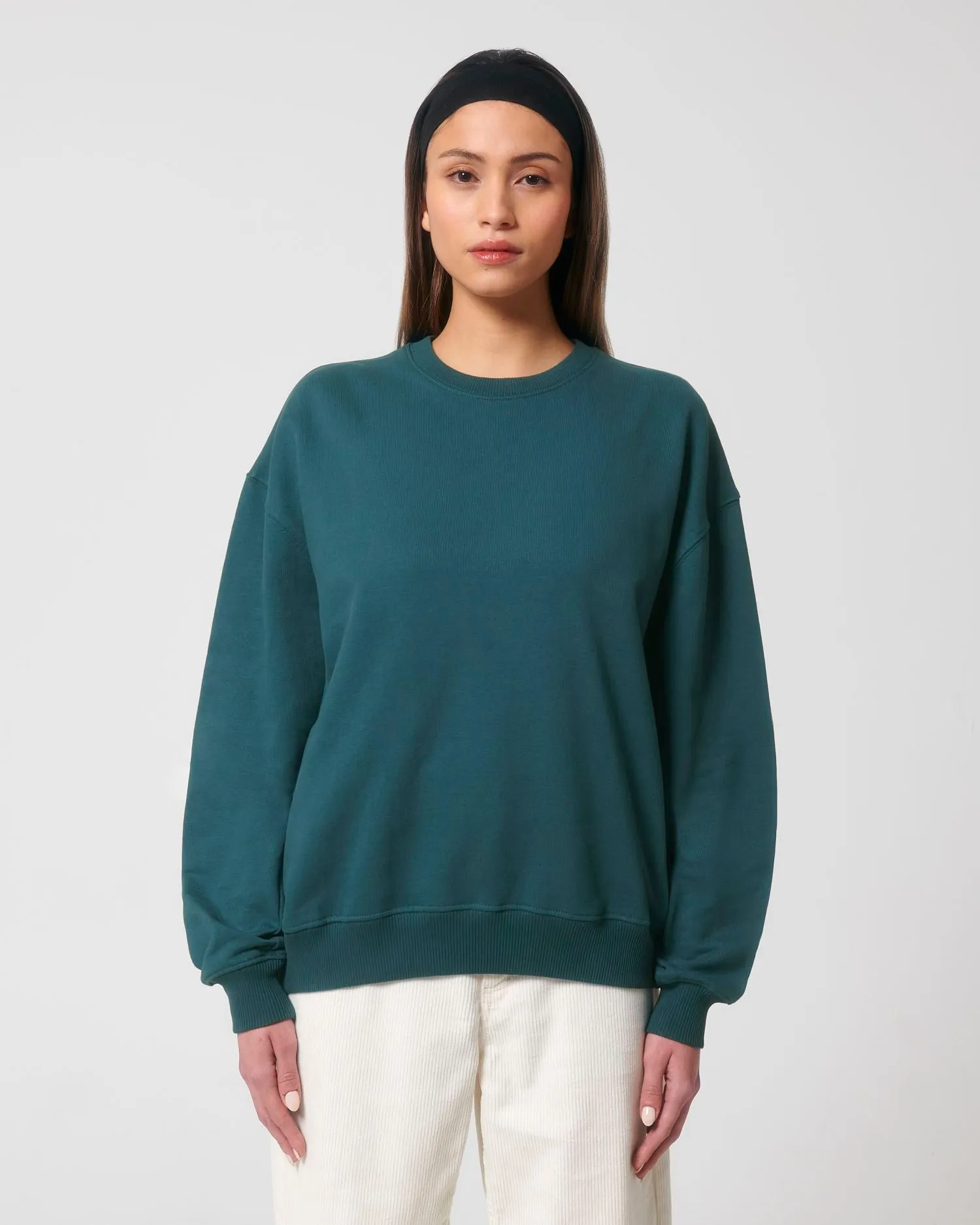 Unisex Organic Boxy Dry-Feel Sweatshirt - 400 g/m² | Ledger Dry Crewnecks STSU798