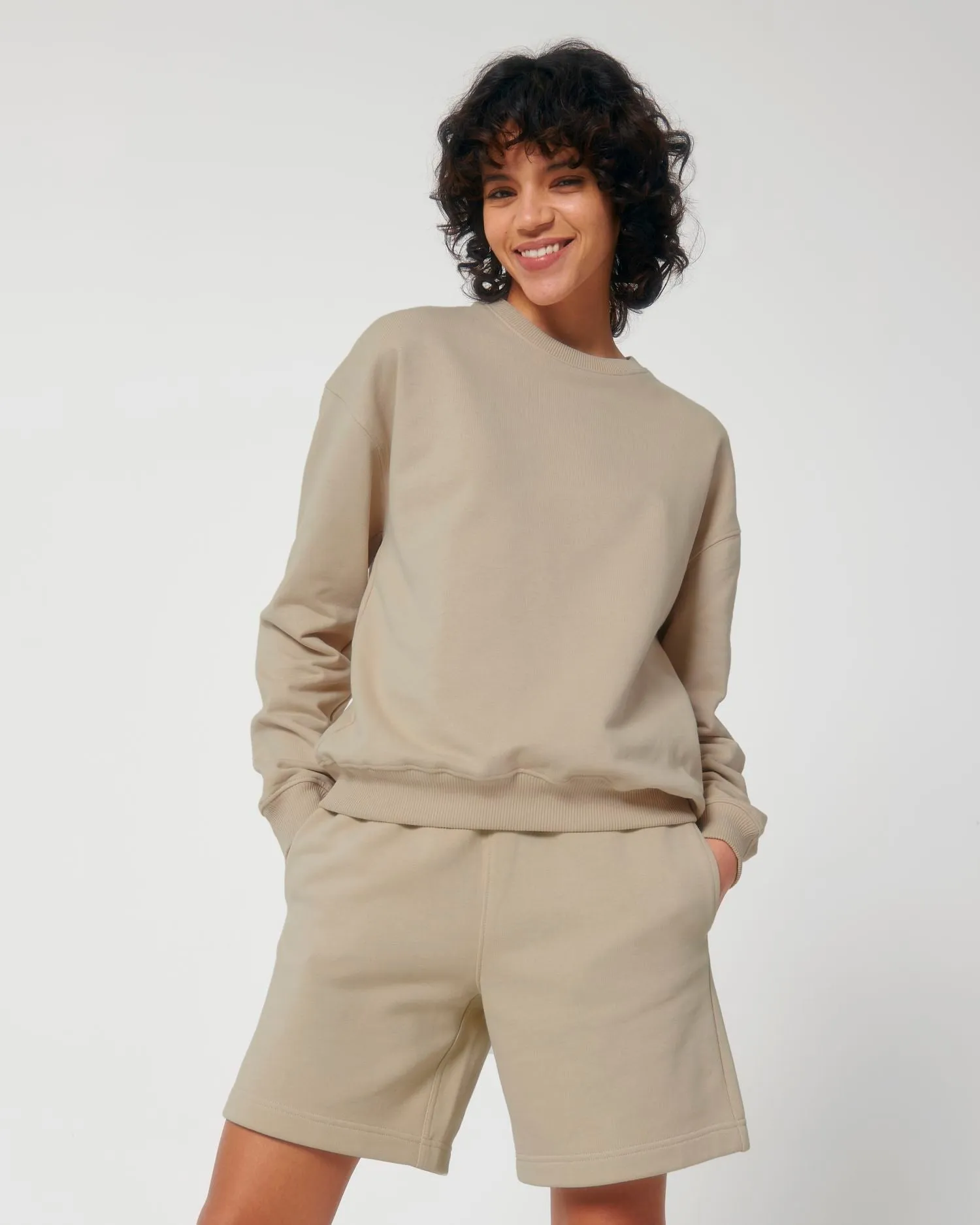 Unisex Organic Boxy Dry-Feel Sweatshirt - 400 g/m² | Ledger Dry Crewnecks STSU798