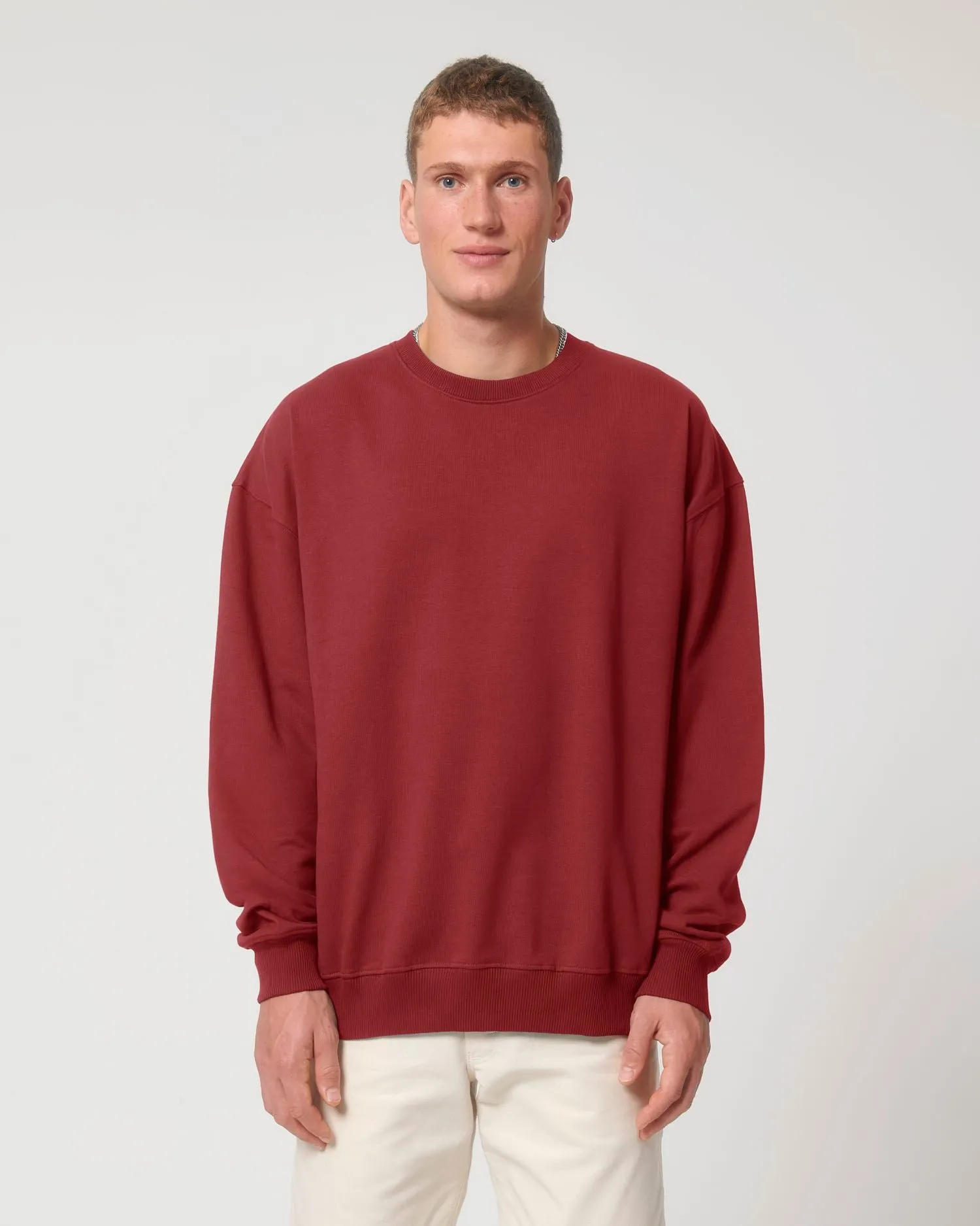 Unisex Organic Boxy Dry-Feel Sweatshirt - 400 g/m² | Ledger Dry Crewnecks STSU798