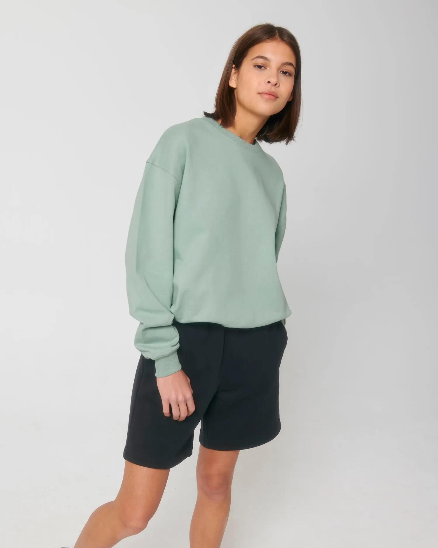 Unisex Organic Boxy Dry-Feel Sweatshirt - 400 g/m² | Ledger Dry Crewnecks STSU798