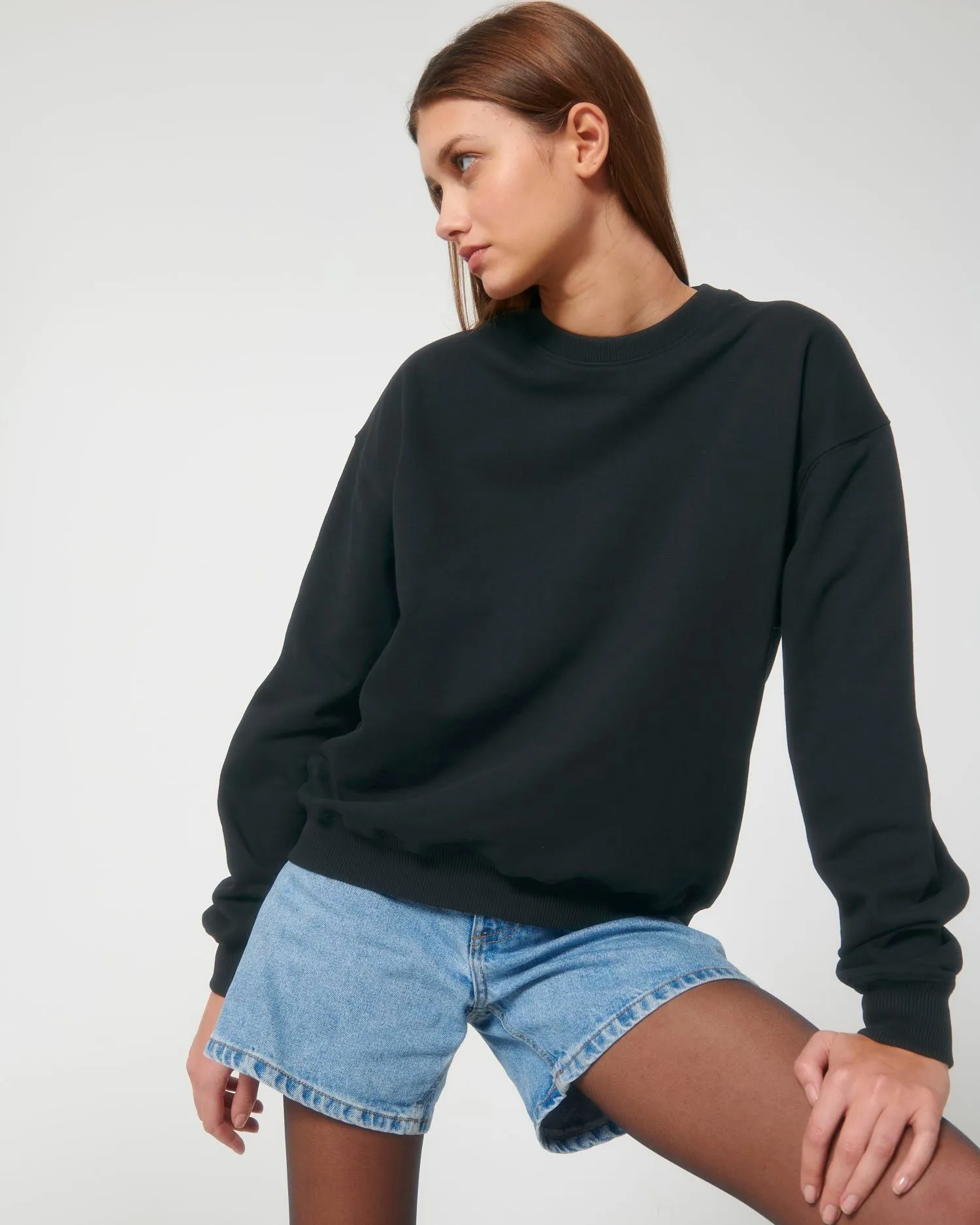 Unisex Organic Boxy Dry-Feel Sweatshirt - 400 g/m² | Ledger Dry Crewnecks STSU798